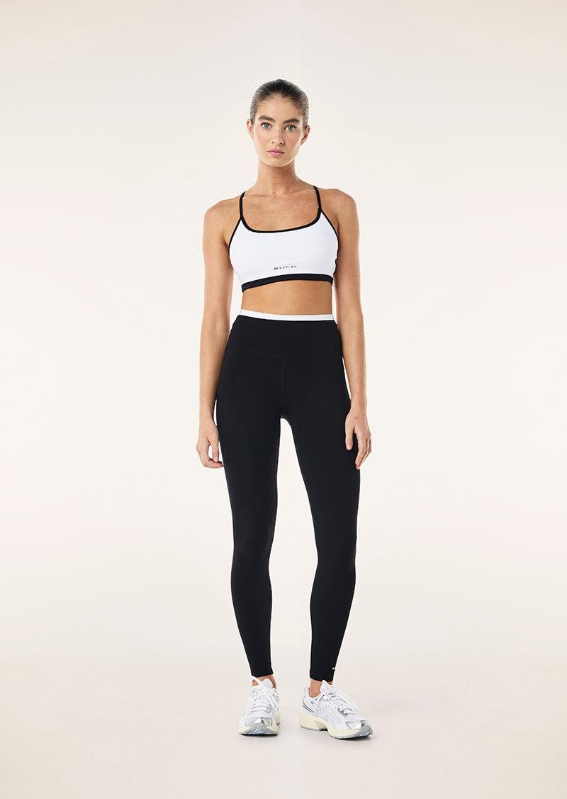 FUNDAMENTAL SPORTS BRA IN OPTIC WHITE by P.E NATION