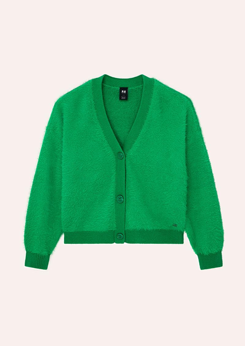 GREENPOINT KNIT CARDIGAN IN KELLY GREEN by P.E NATION