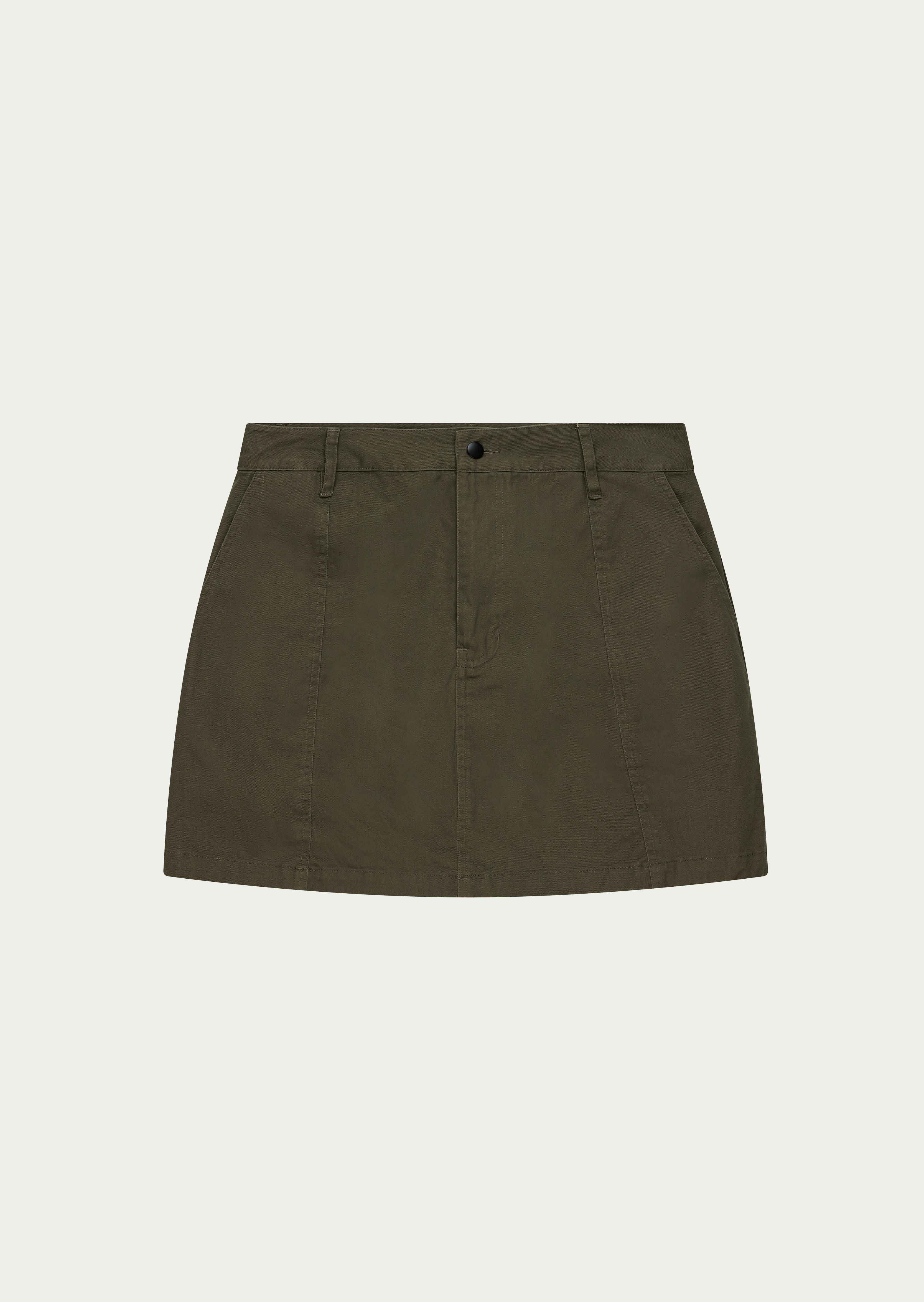 HEADLINE SKIRT IN KHAKI by P.E NATION