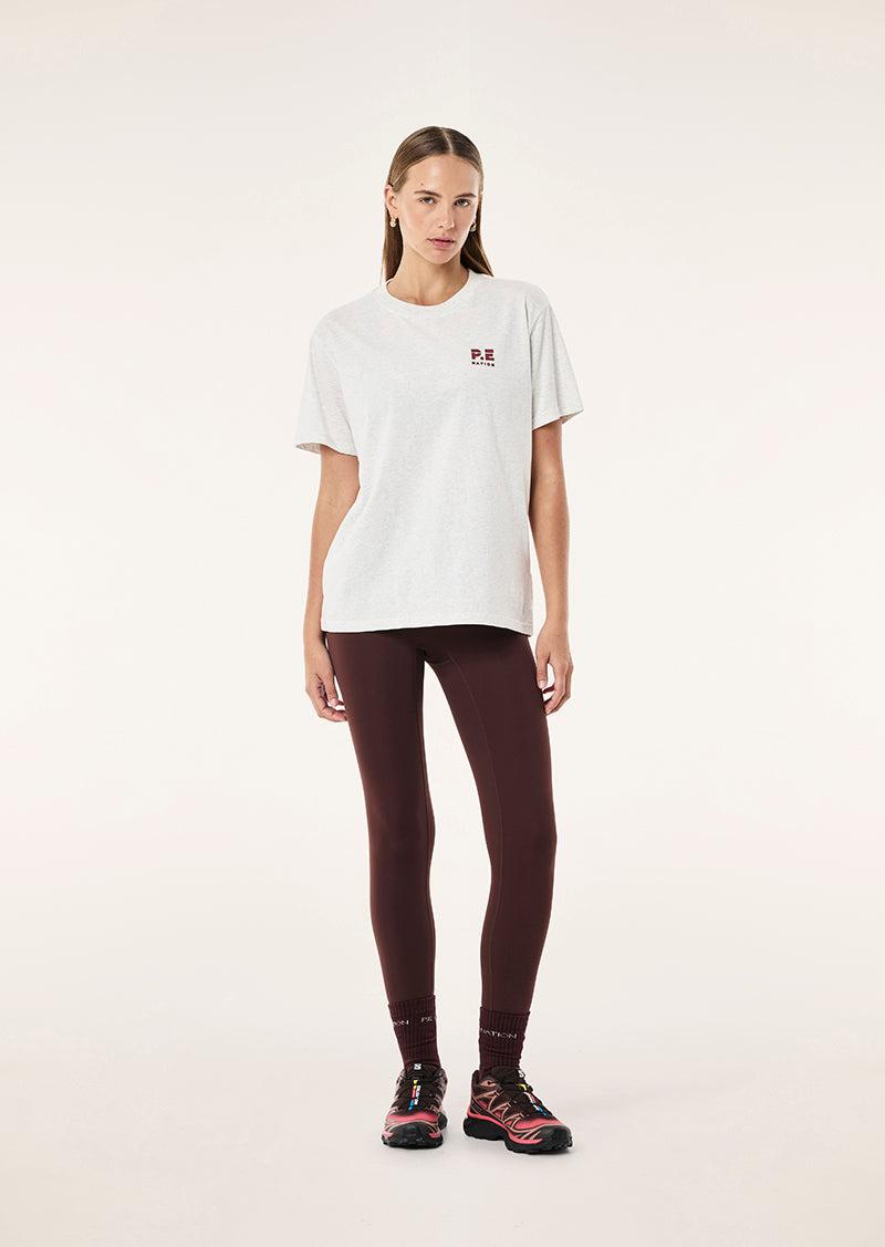 HEADS UP 2.0 TEE IN SNOW MARLE by P.E NATION