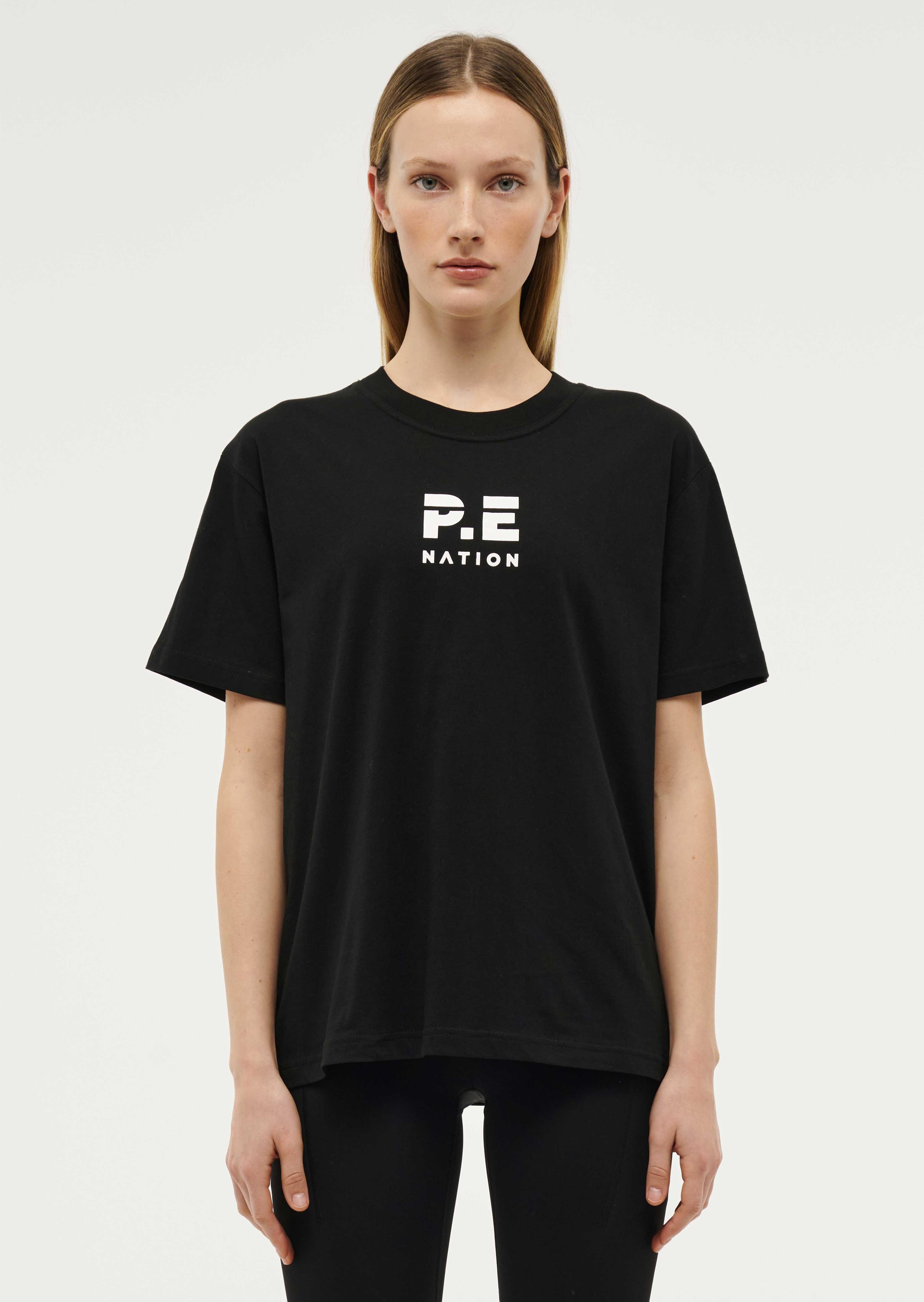 HEADS UP 2 TEE IN BLACK by P.E NATION