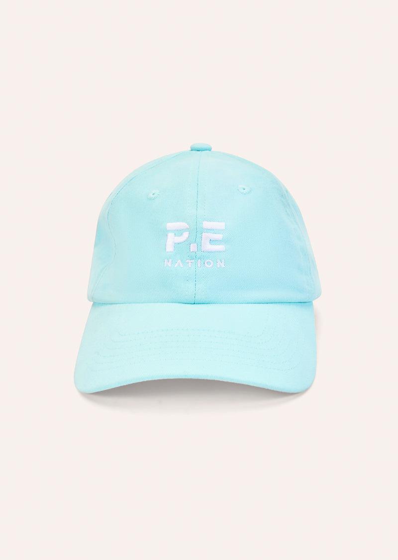 HEADS UP CAP IN AQUA & OPTIC WHITE by P.E NATION