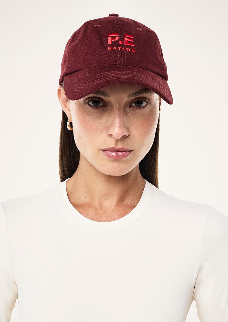 HEADS UP CAP IN CABERNET & STRAWBERRY by P.E NATION