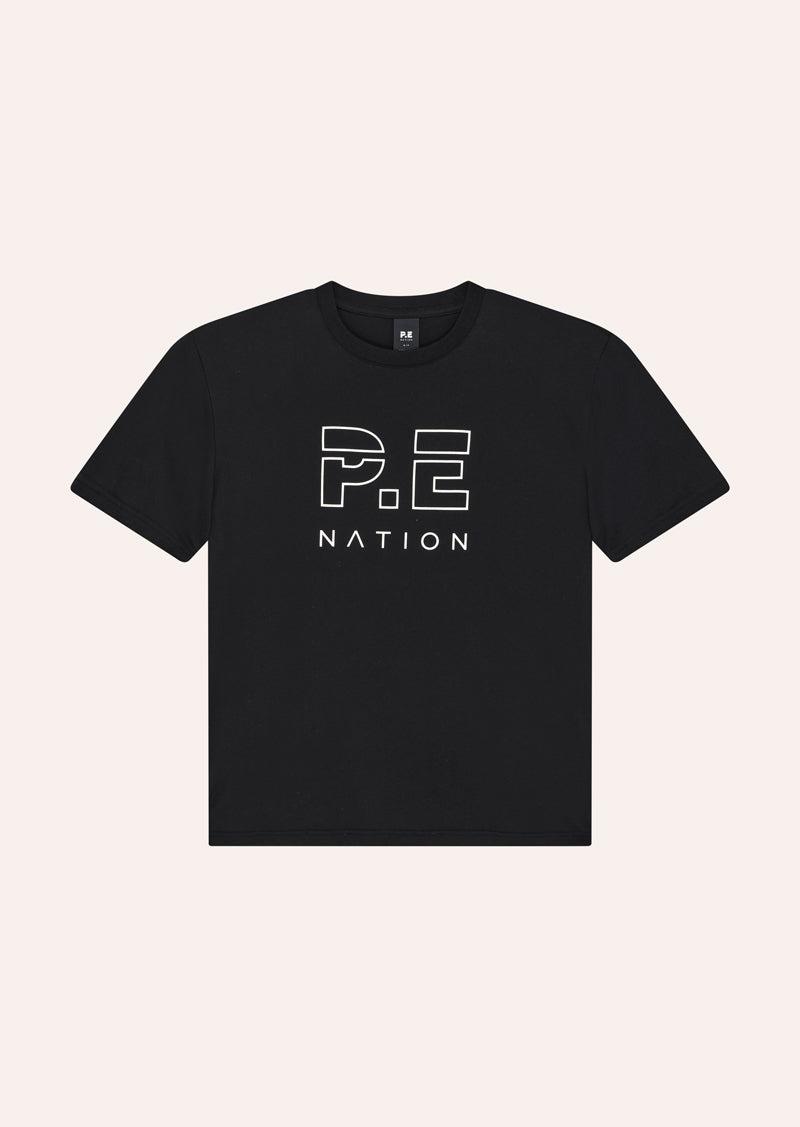HEADS UP TEE IN BLACK & WHISPER WHITE by P.E NATION