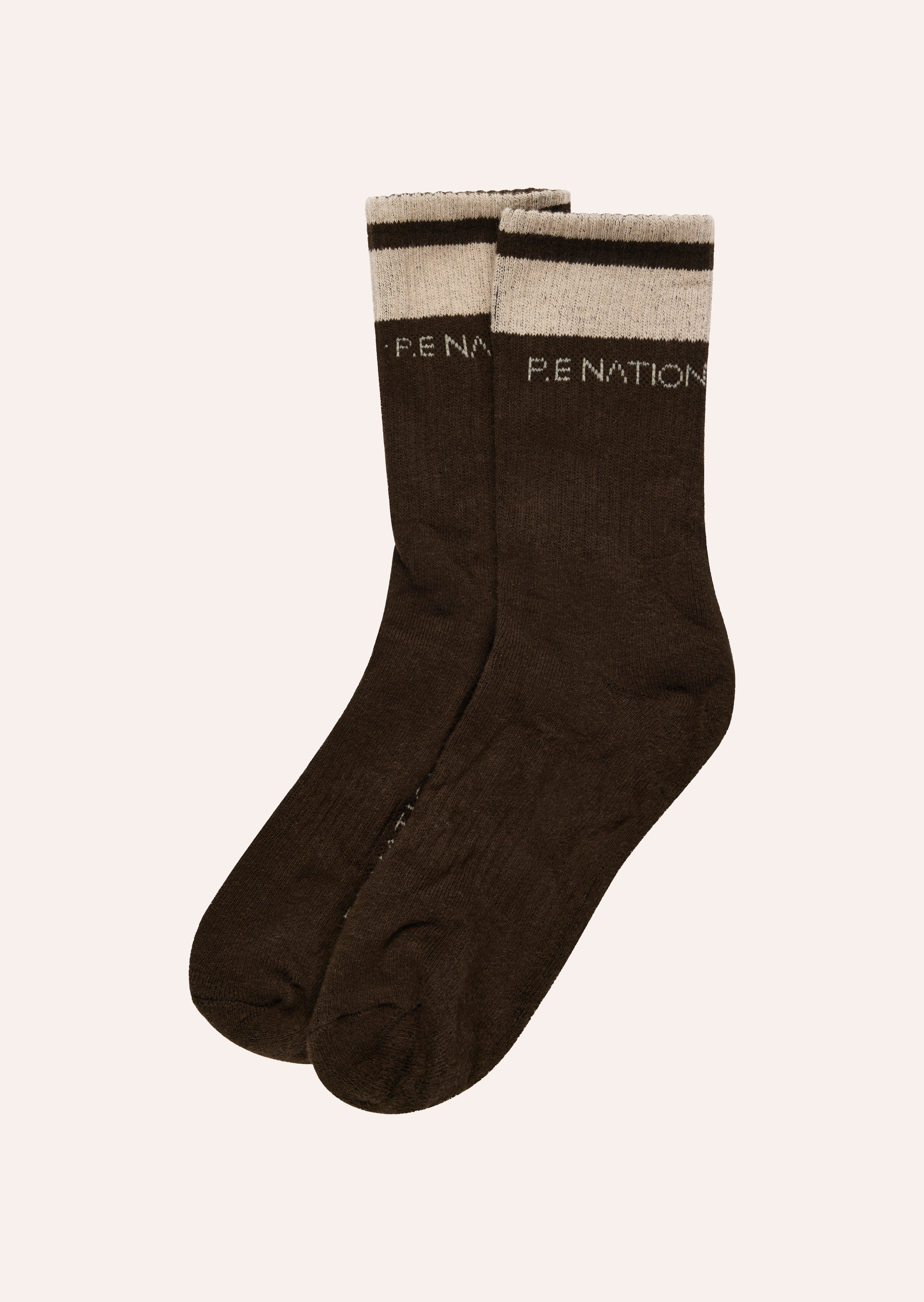 HOMAGE SOCK IN CAVIAR & CLOUD by P.E NATION