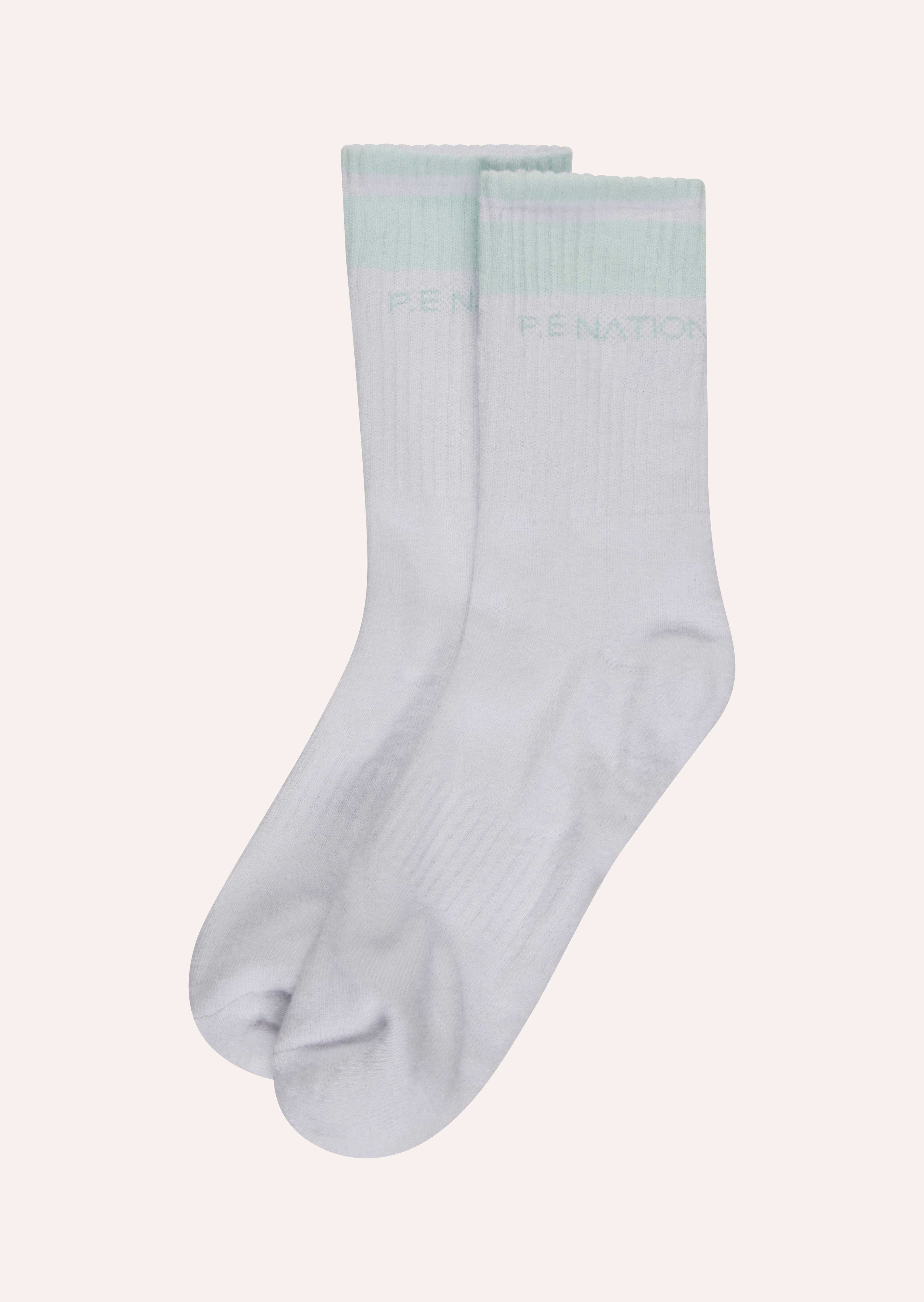 HOMAGE SOCK IN OPTIC WHITE & HINT OF MINT by P.E NATION