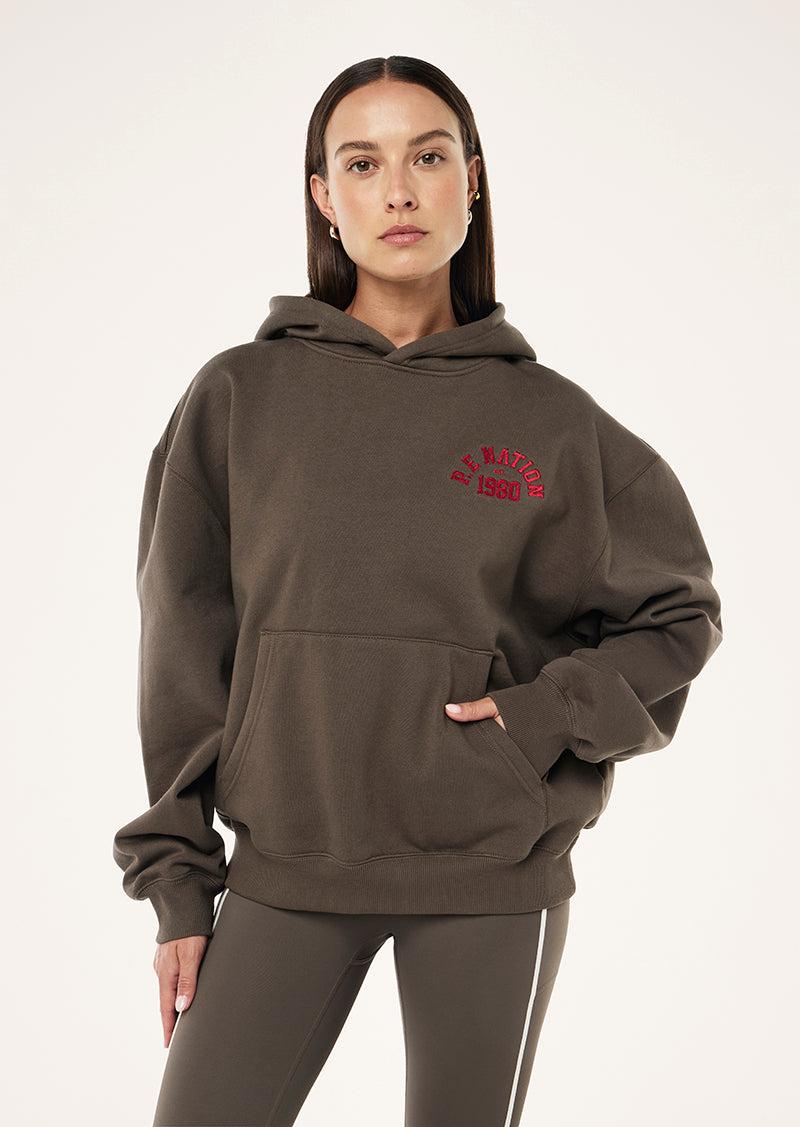 INBOUND HOODIE IN MAJOR BROWN by P.E NATION