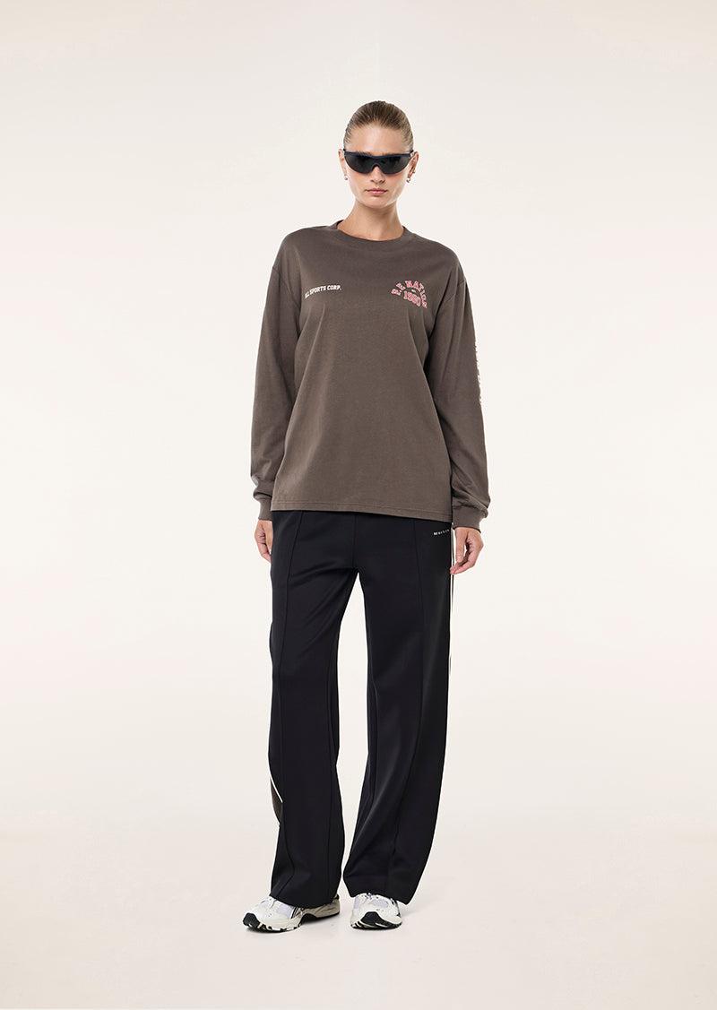 INBOUND LONG SLEEVE TEE IN MAJOR BROWN by P.E NATION