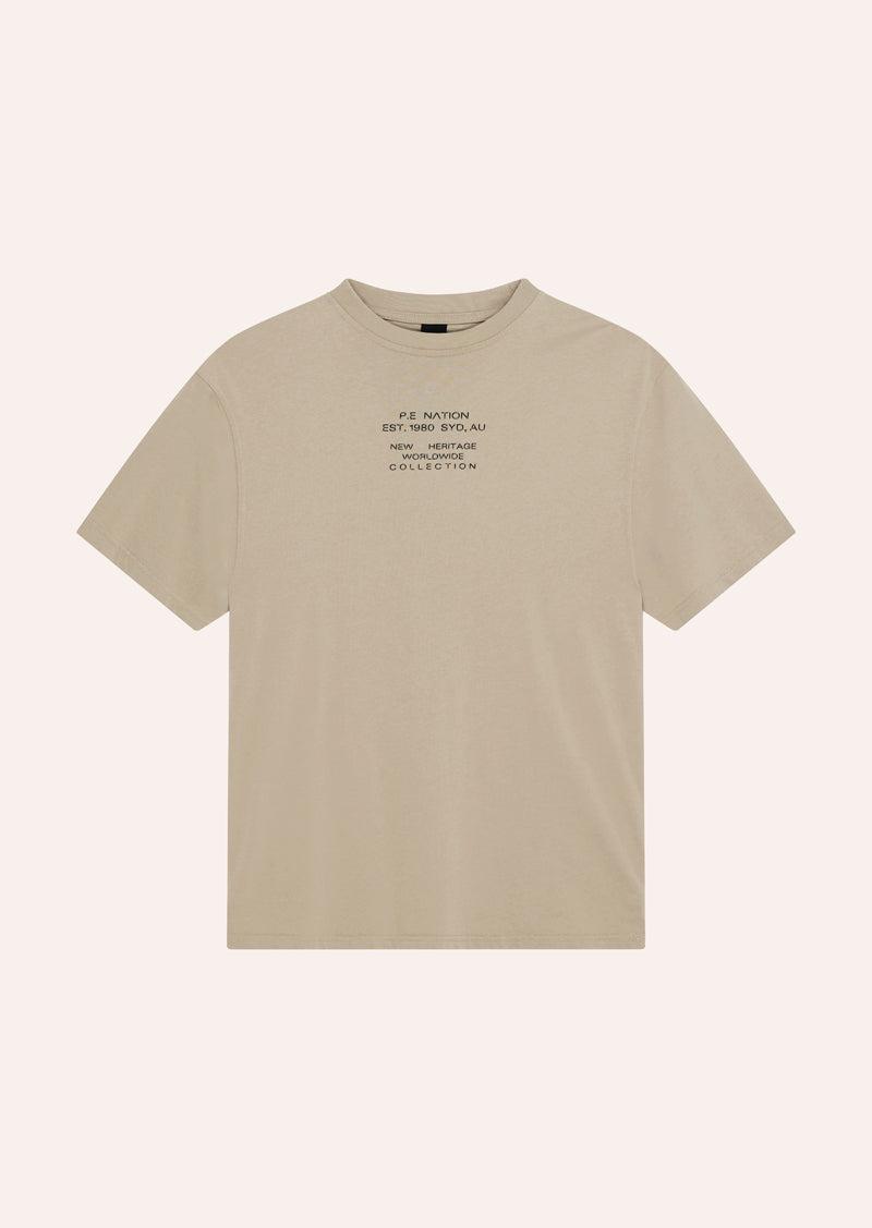 LAMONT TEE IN WASHED BISCUIT by P.E NATION