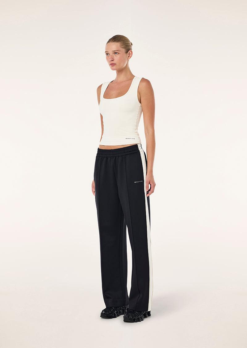 MAN DOWN TRACKPANT IN BLACK & WHISPER WHITE by P.E NATION