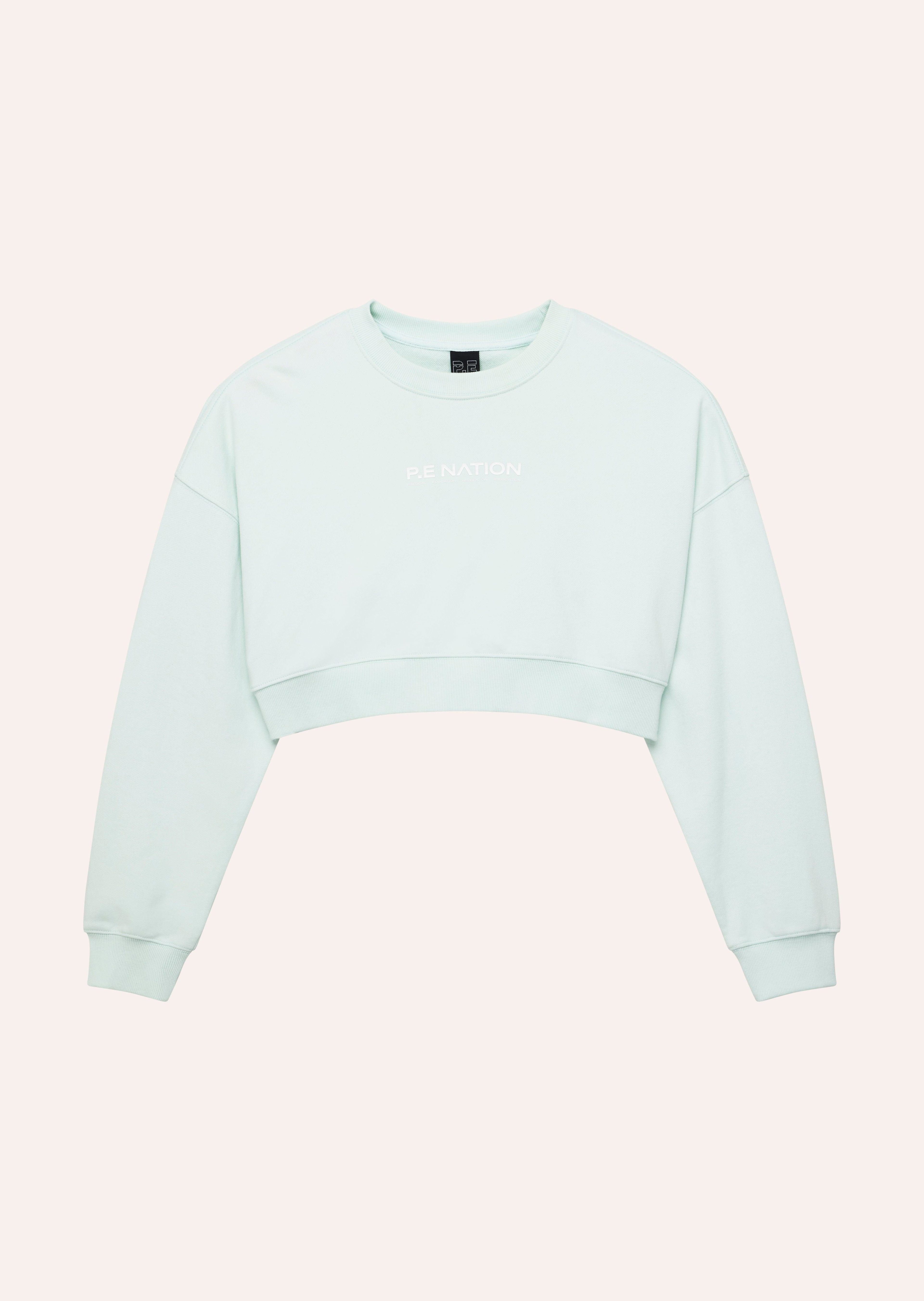 NAMEDROP CROPPED SWEAT IN HINT OF MINT by P.E NATION