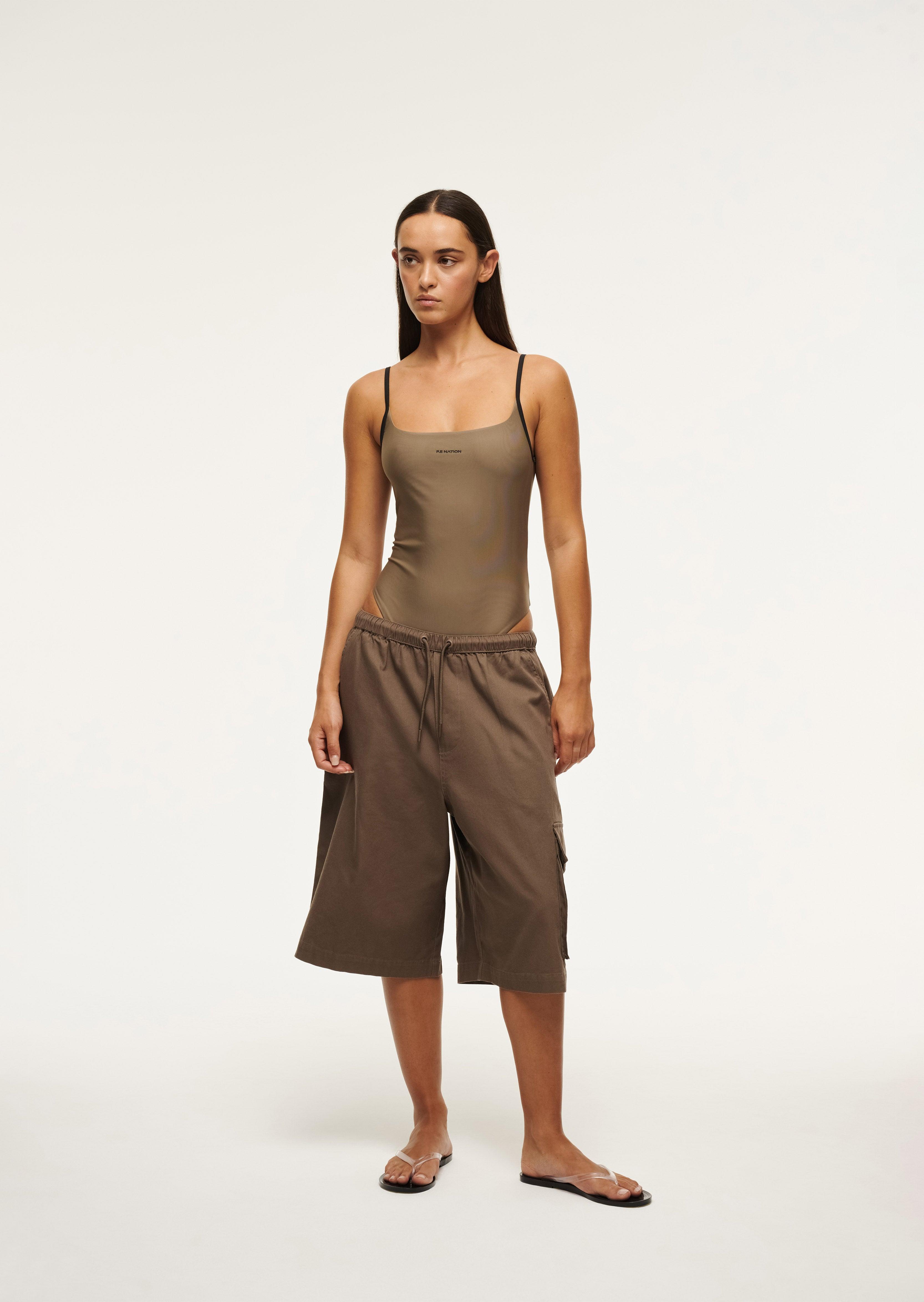 OCEANSIDE ONE PIECE IN FOSSIL by P.E NATION