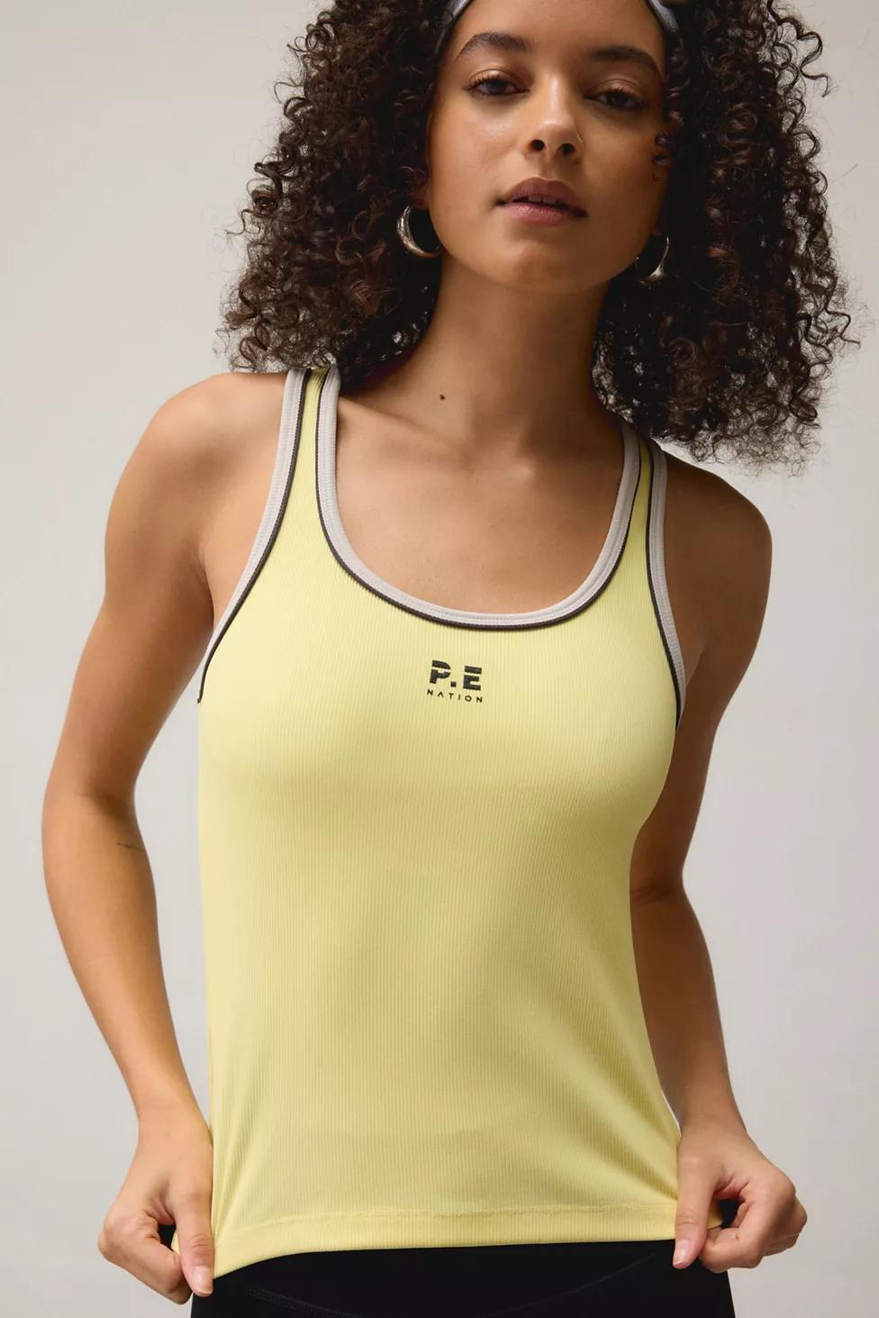 P.E Nation Nexus Lemonade Rib Cropped Tank Top by P.E NATION