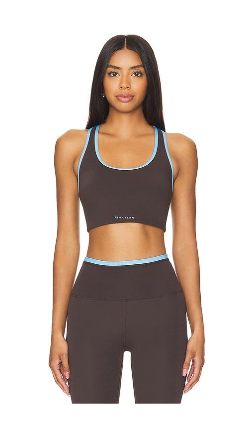P.E Nation Stellar Sports Bra in Chocolate by P.E NATION