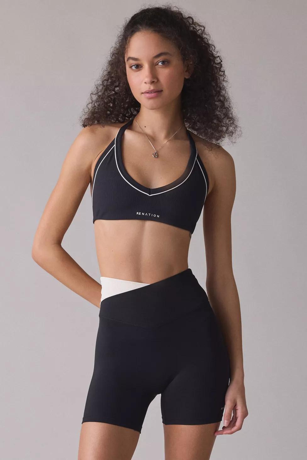 P.E Nation Studio Rib Layback Halter Sports Bra by P.E NATION