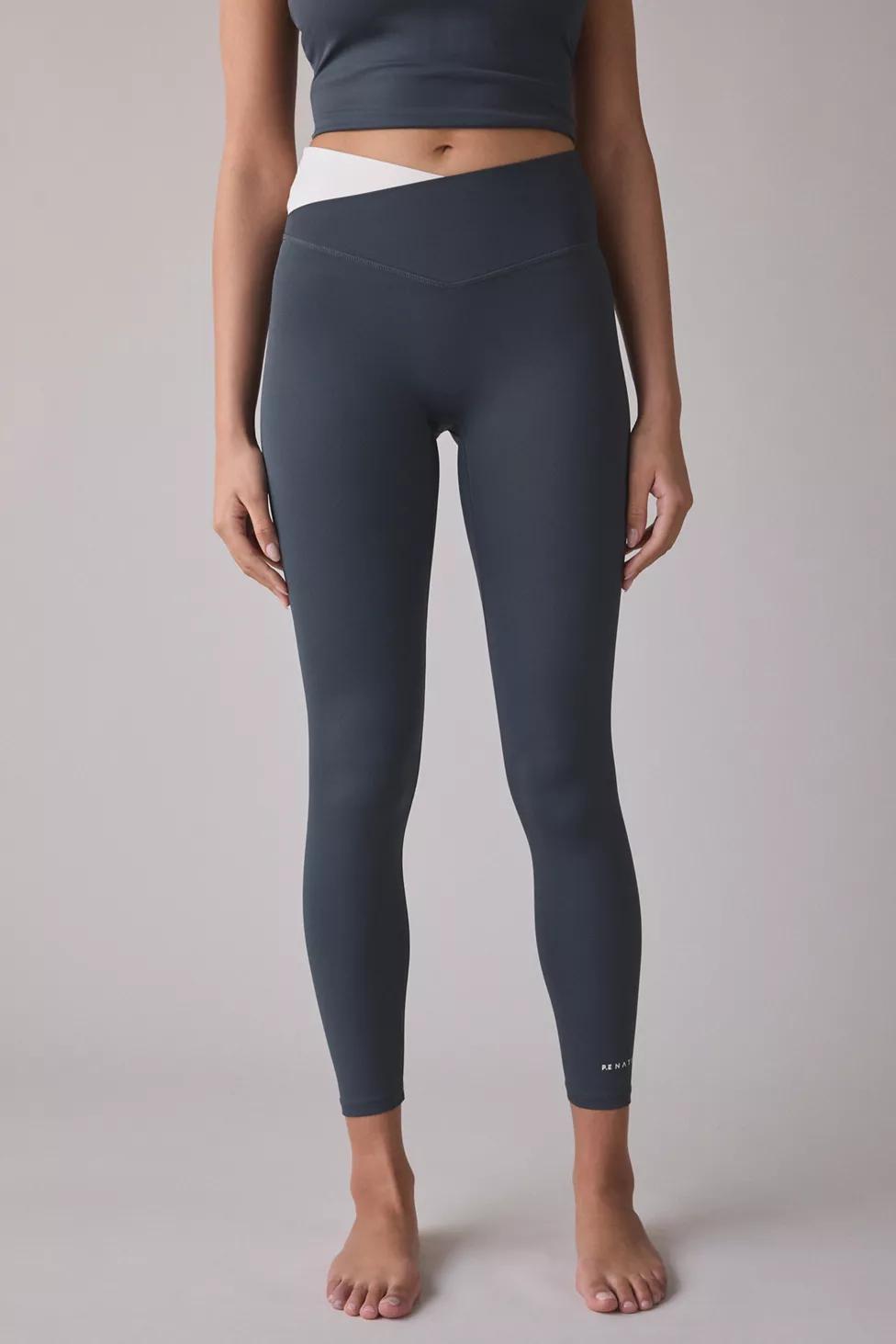 P.E Nation Wander Asphalt Crisscross Waistband Full Length Leggings by P.E NATION