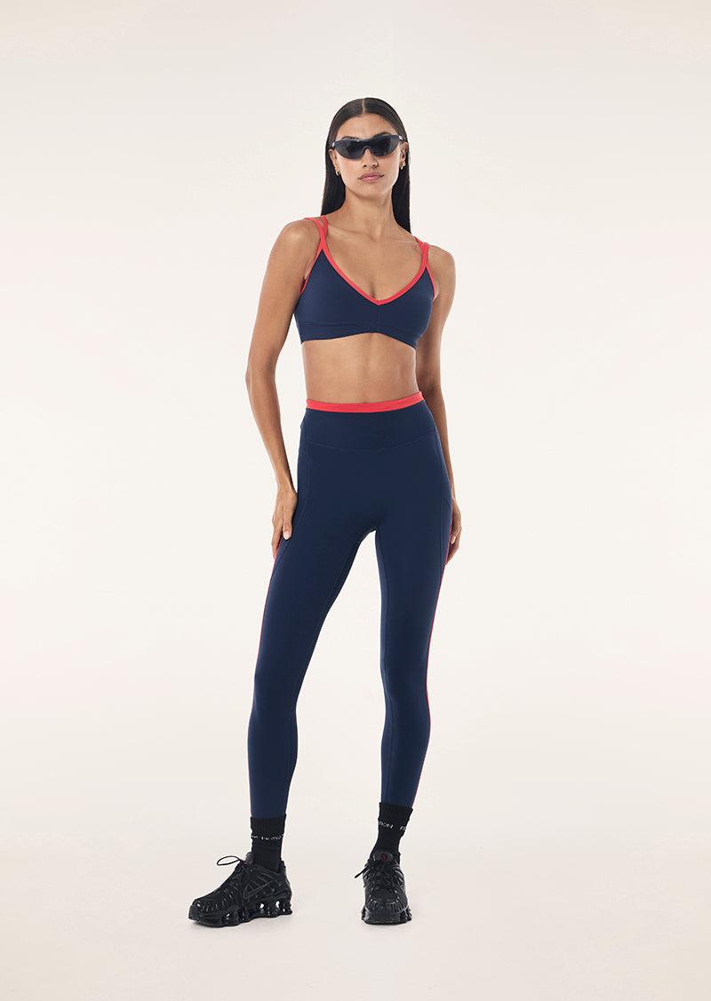 PARAMOUNT SPORTS BRA IN DARK NAVY & COLLEGE RED by P.E NATION