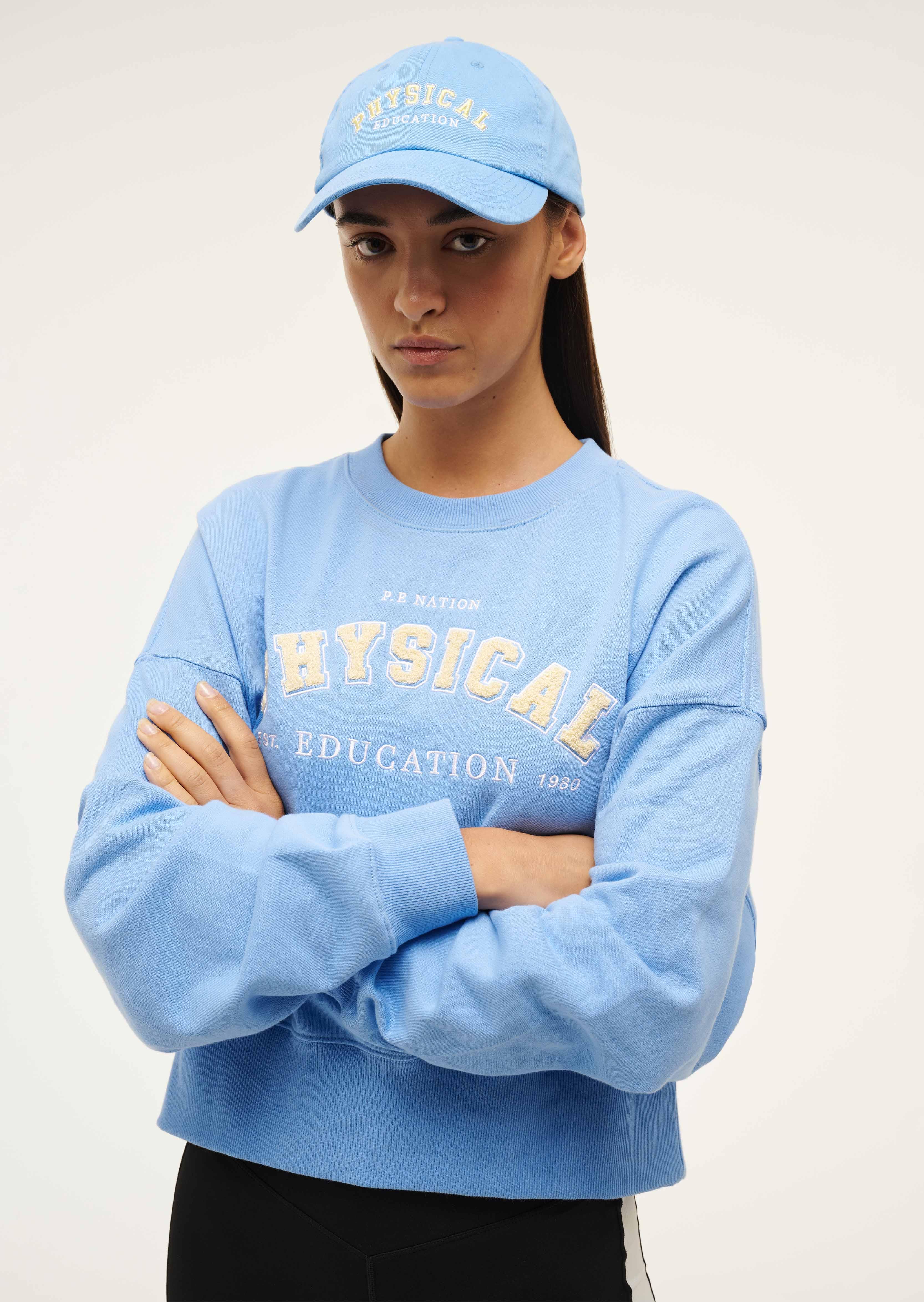 PHYSICAL CAP IN WASHED CORNFLOWER BLUE by P.E NATION