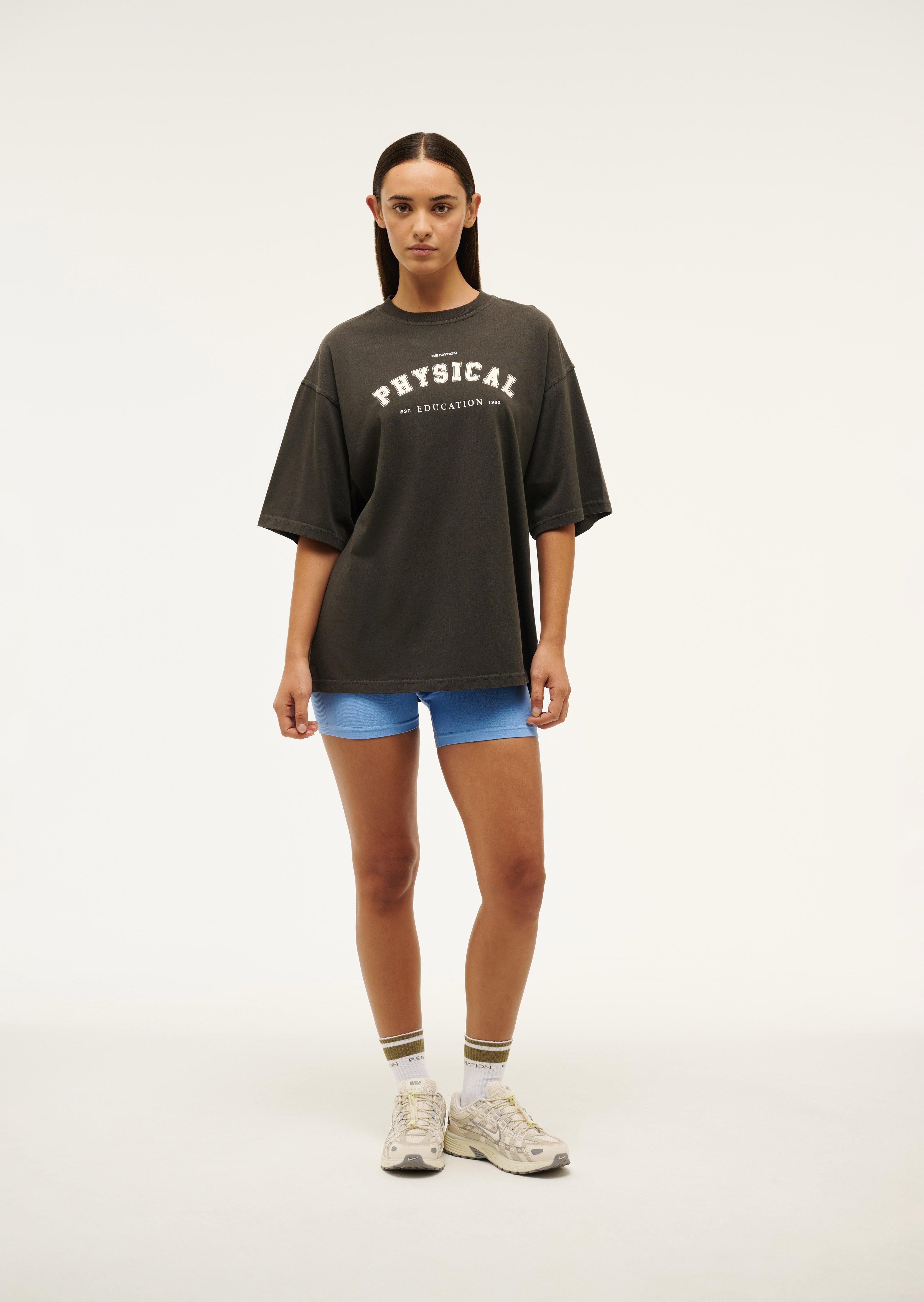 PHYSICAL OVERSIZED TEE IN WASHED BLACK by P.E NATION
