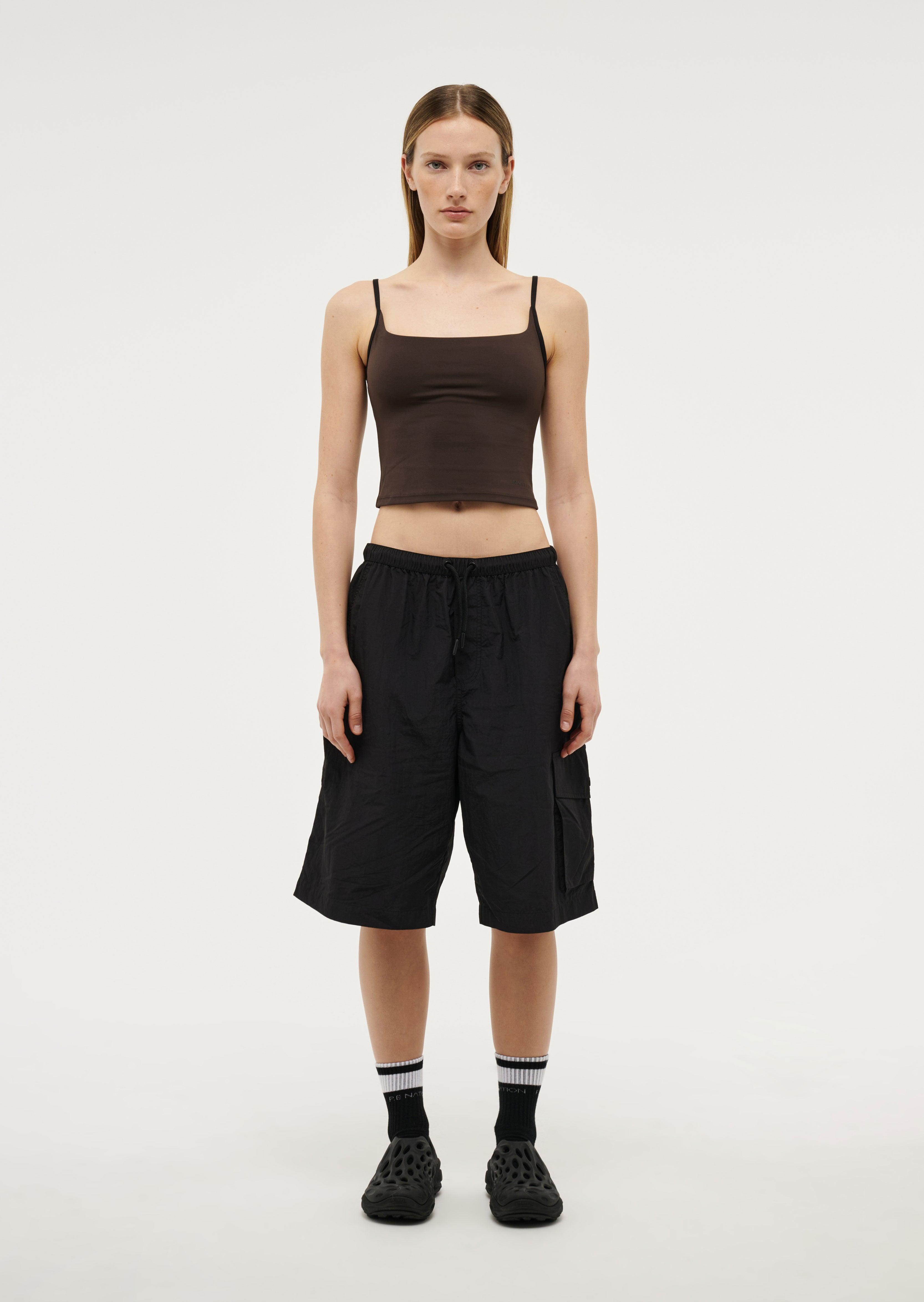 PREVIEW TANK IN COFFEE / BLACK by P.E NATION