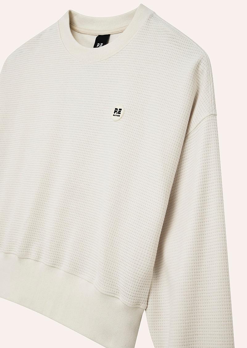 PRINTEMPS WAFFLE SWEAT IN WHISPER WHITE by P.E NATION