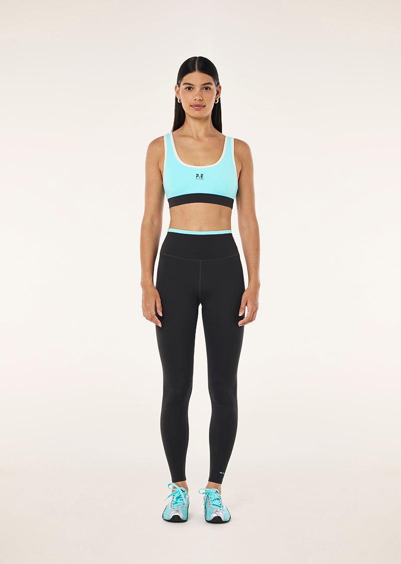 PURSUIT SPORTS BRA IN AQUA by P.E NATION