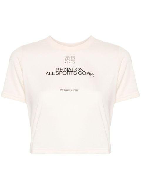 Parallel cropped performance T-shirt by P.E NATION