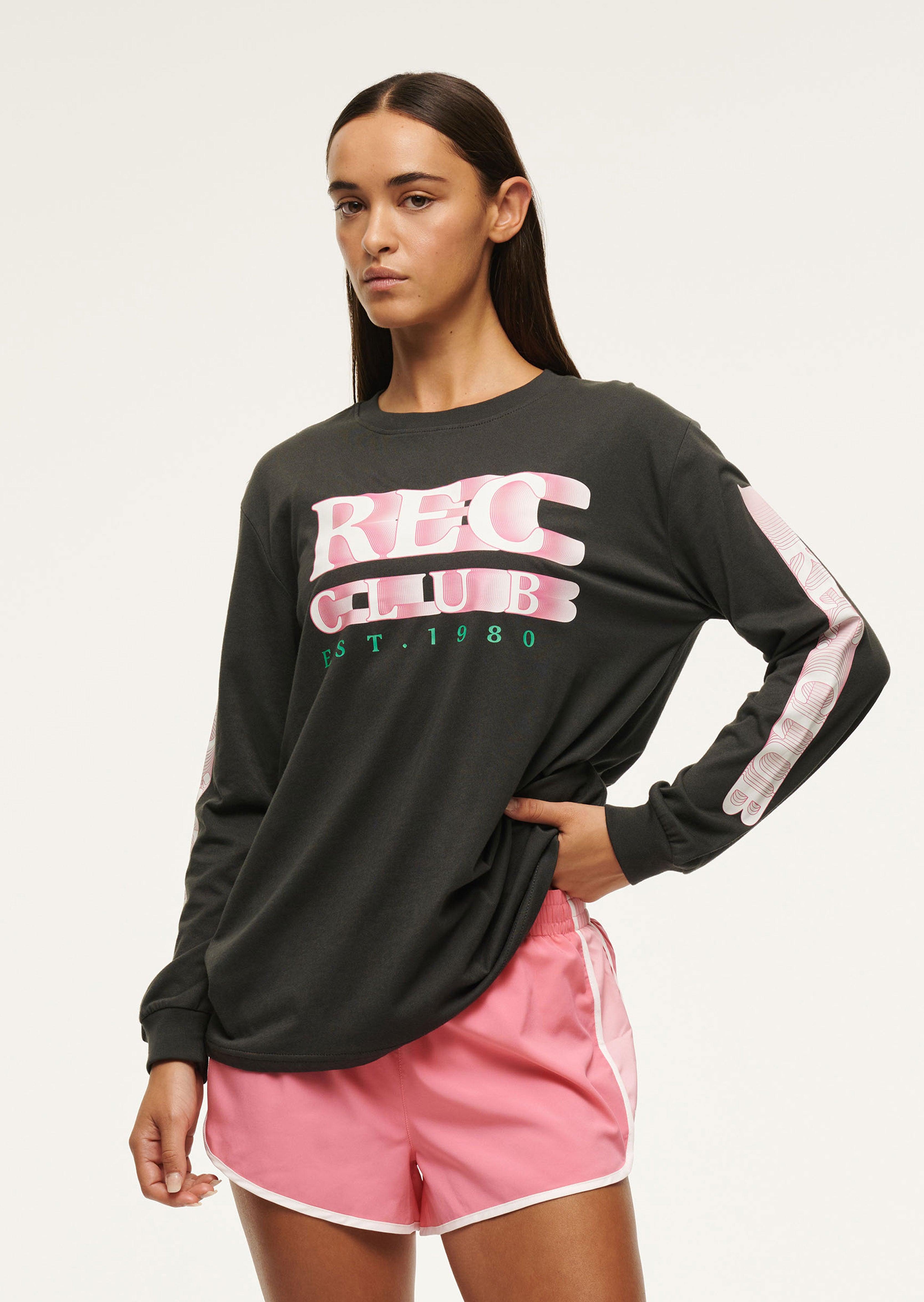 RALLY LONG SLEEVE TEE IN ASPHALT by P.E NATION