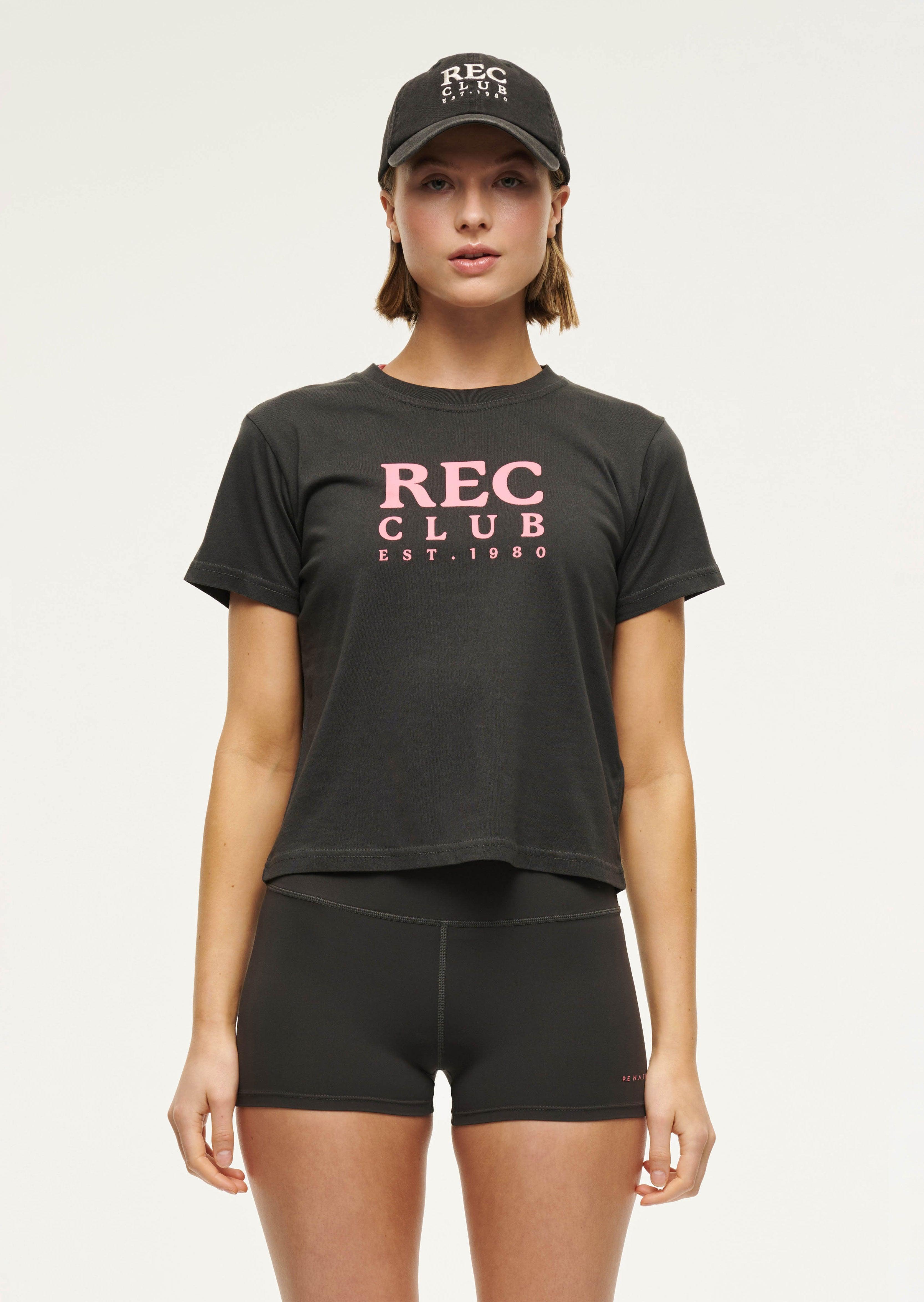 RALLY TEE IN WASHED ASPHALT by P.E NATION