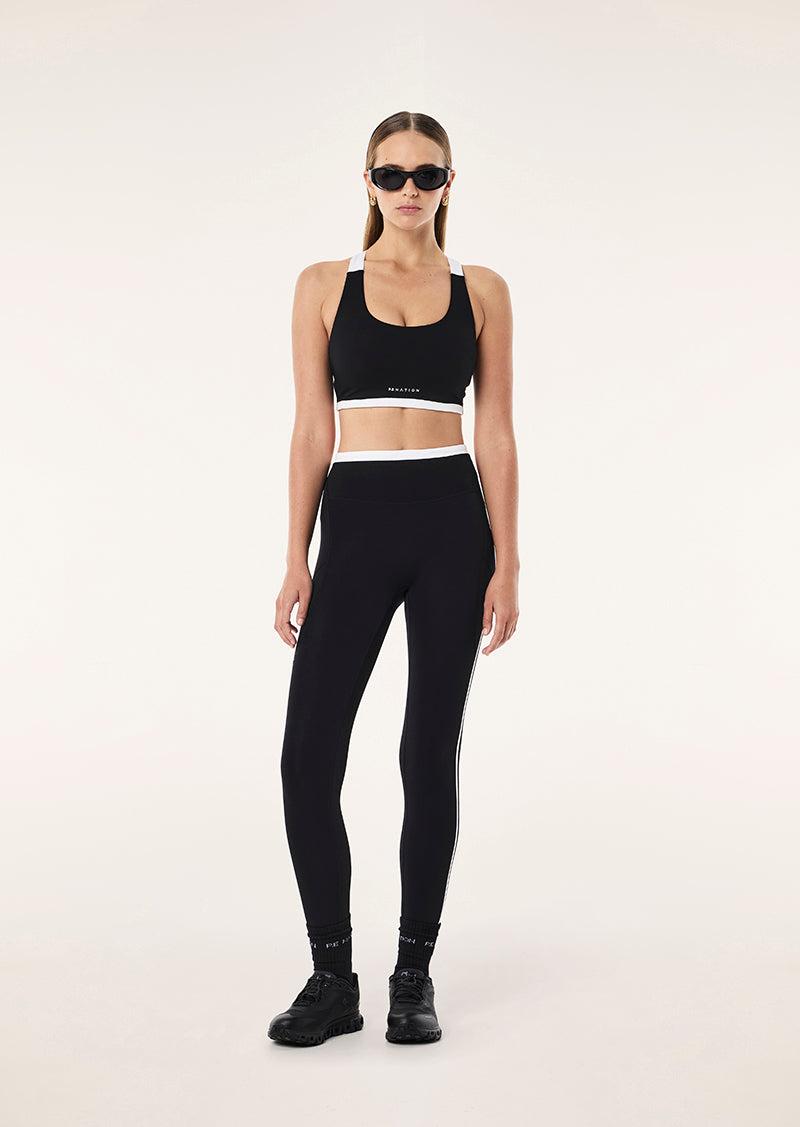 RAPID FULL LENGTH POCKET LEGGING IN BLACK & WHITE by P.E NATION