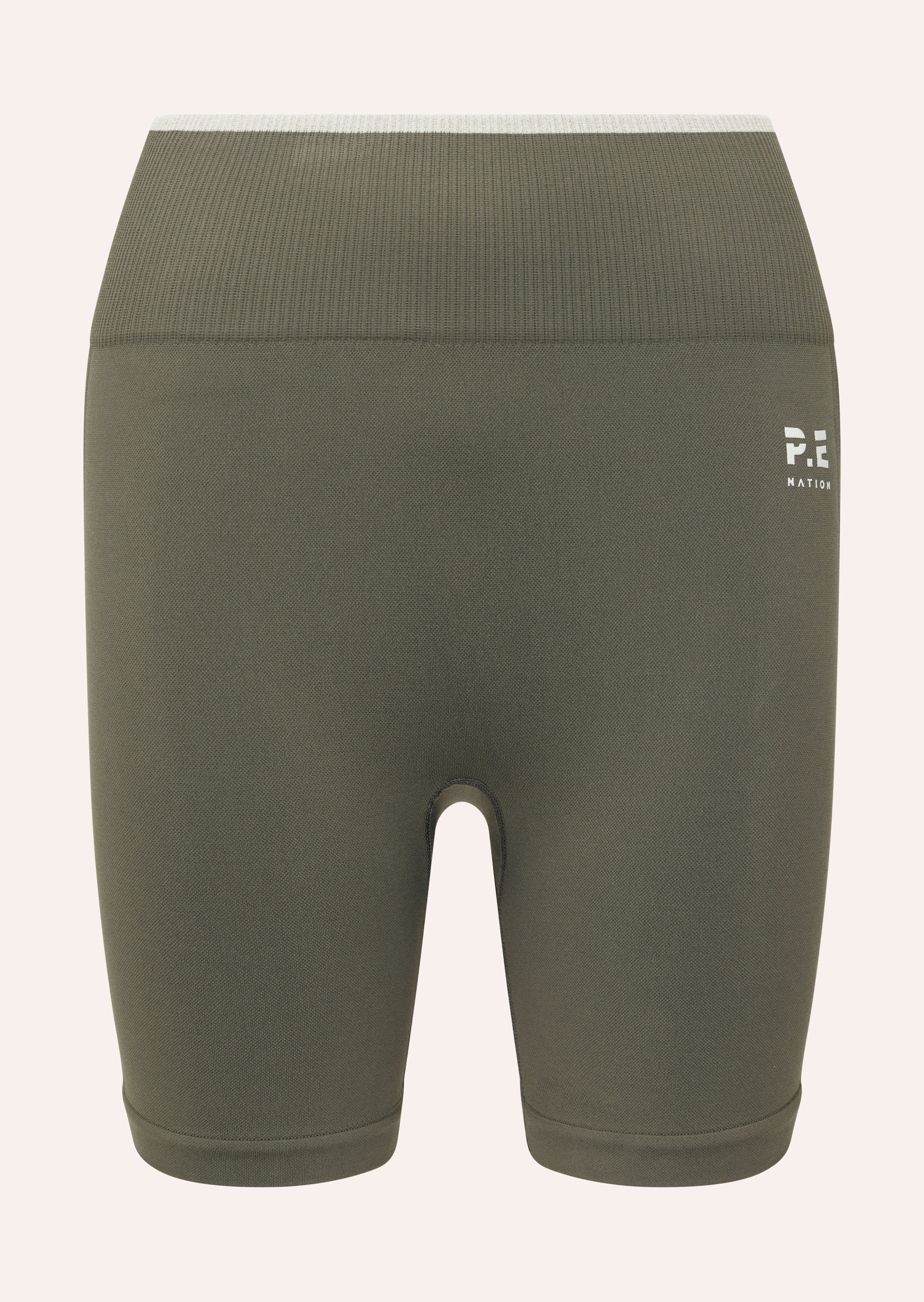 RESTORE SEAMLESS 5" BIKE SHORT IN KHAKI by P.E NATION