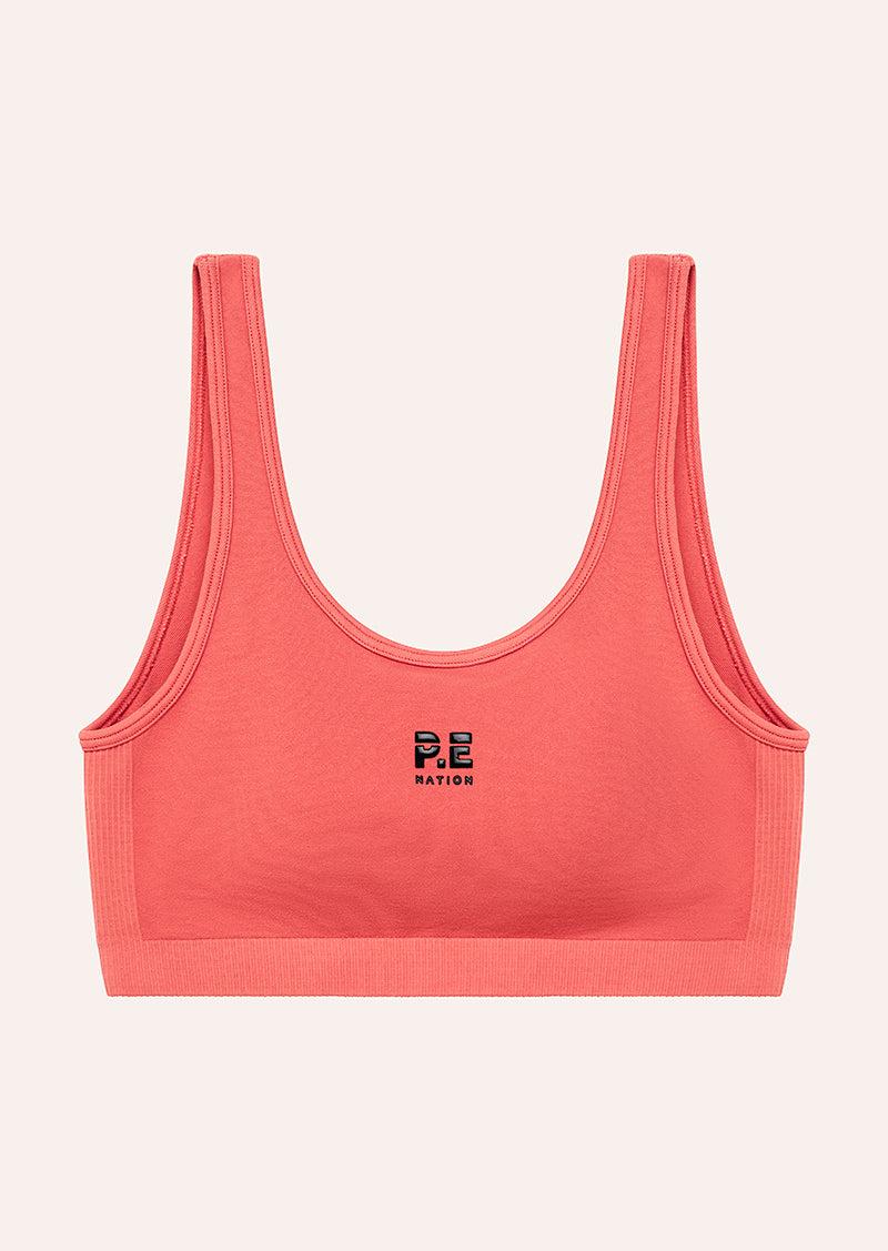 RESTORE SEAMLESS SCOOP BRA IN BRICK RED by P.E NATION