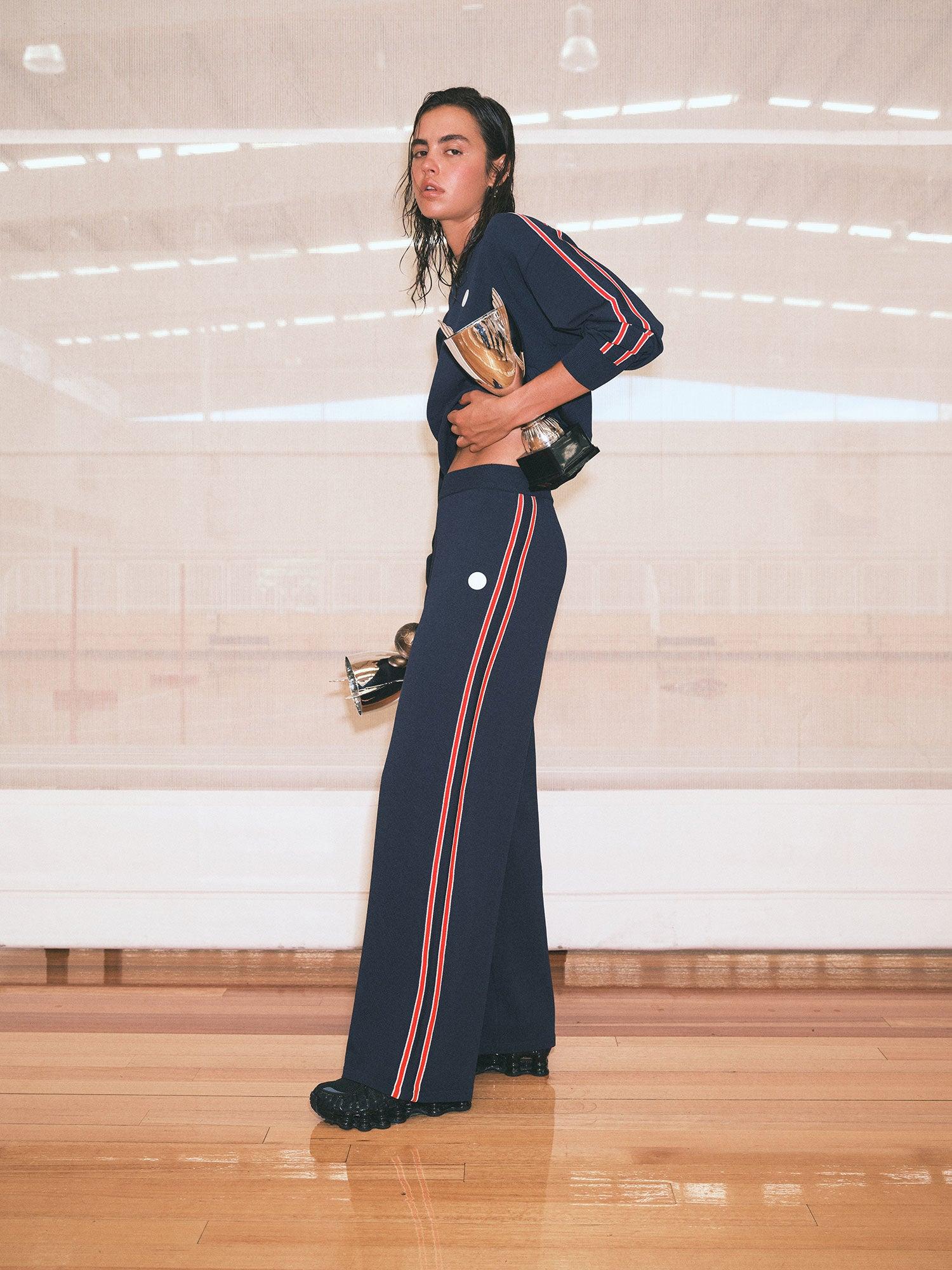 RETREAT KNIT PANT IN DARK NAVY by P.E NATION