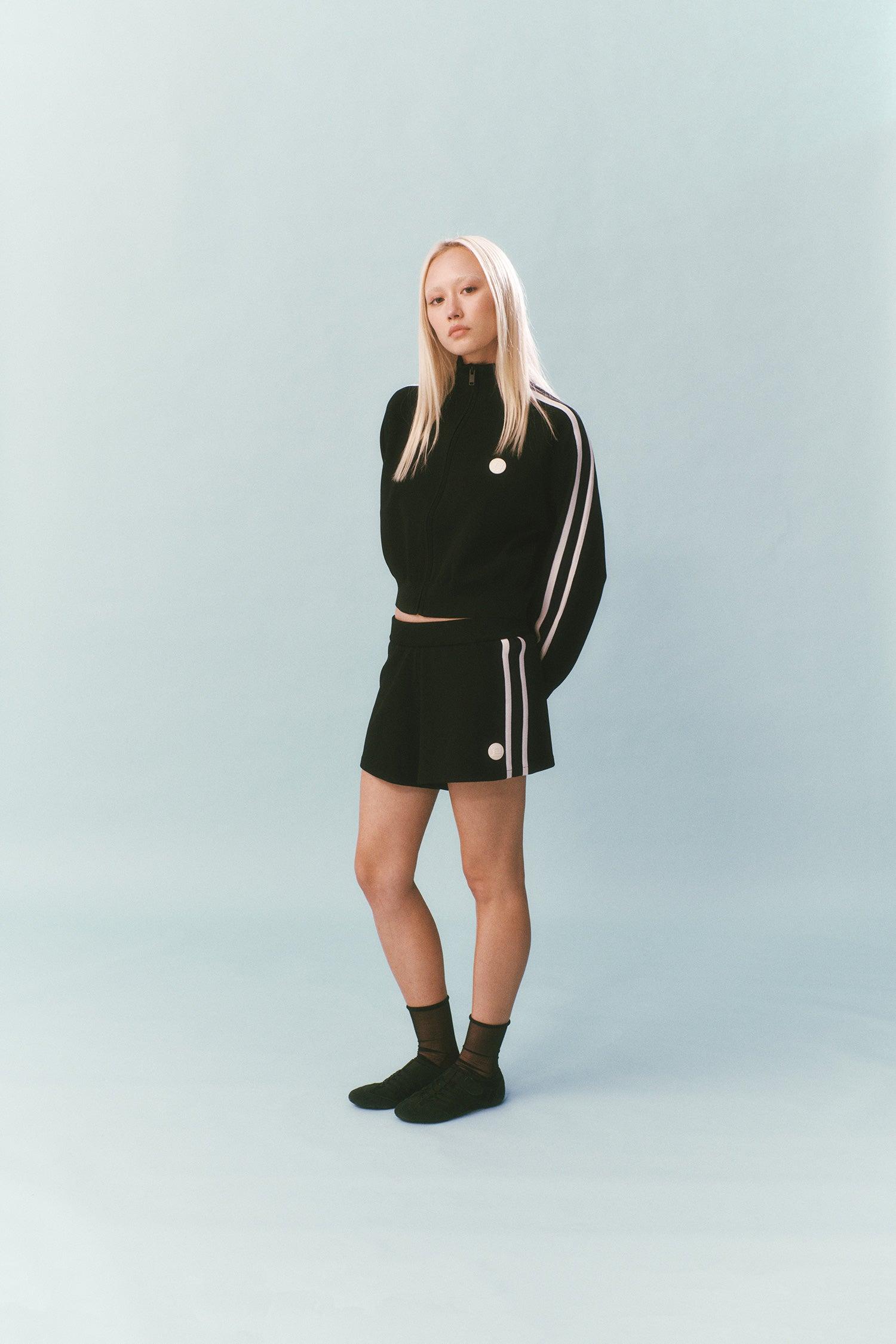 RETREAT KNIT SHORT IN BLACK by P.E NATION