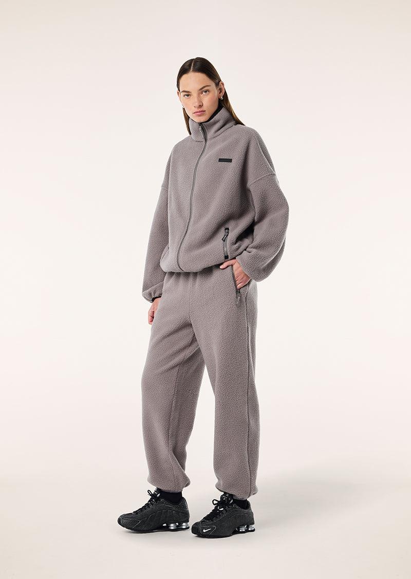 ROTATE SHERPA JACKET IN DARK SILVER by P.E NATION