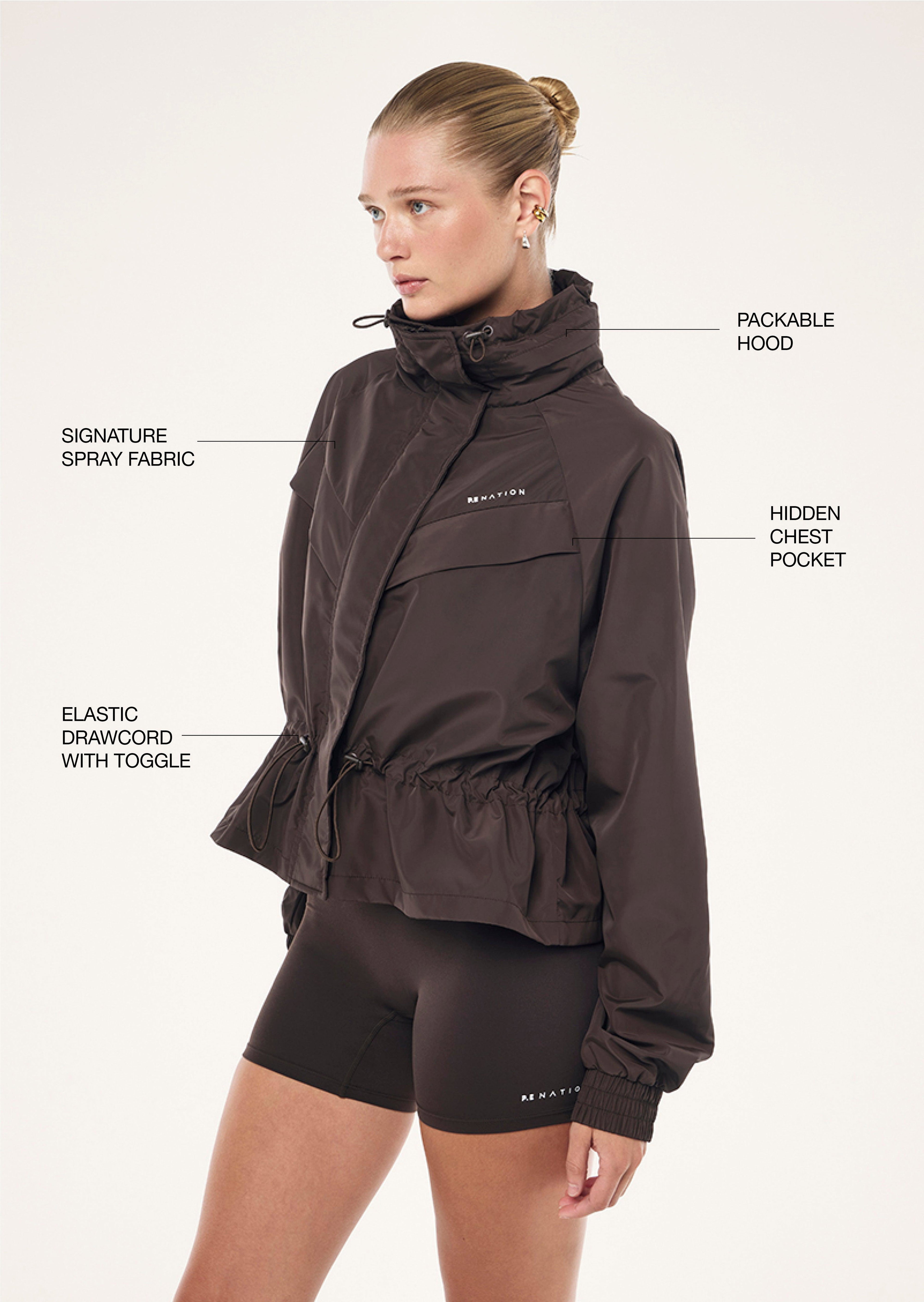 SHELTER JACKET IN COFFEE by P.E NATION