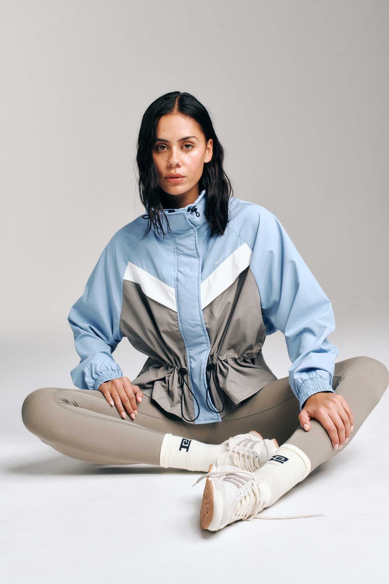 SHELTER JACKET IN DUSTY BLUE by P.E NATION