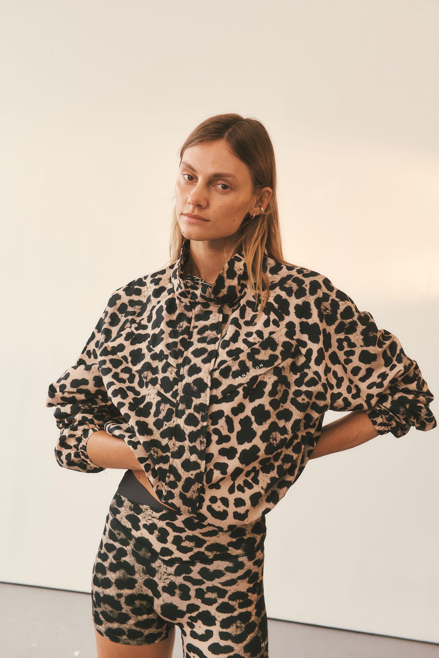 SHIELD JACKET IN LEOPARD by P.E NATION