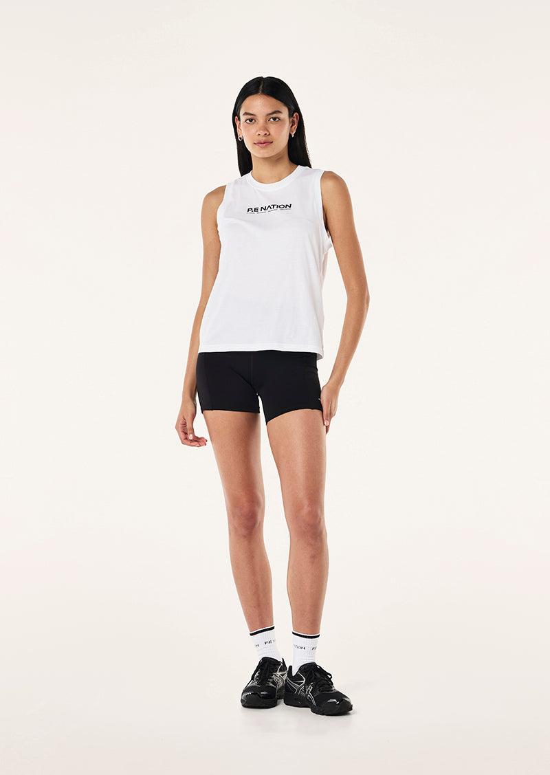 SHUFFLE TANK IN OPTIC WHITE by P.E NATION
