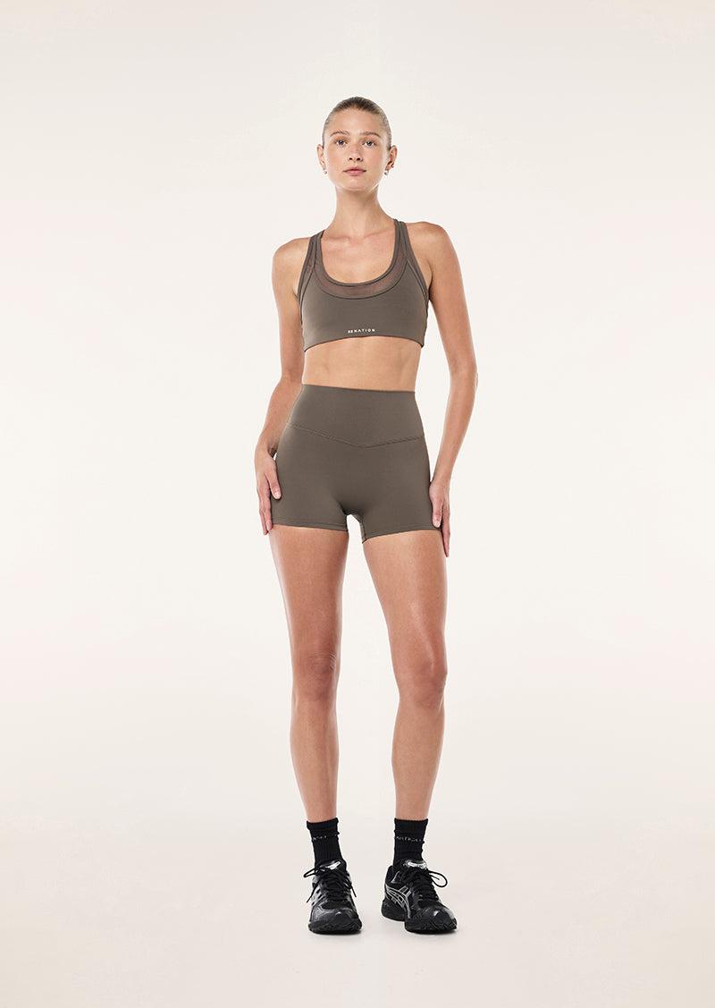 SIGNATURE 3" BIKE SHORT IN MAJOR BROWN by P.E NATION
