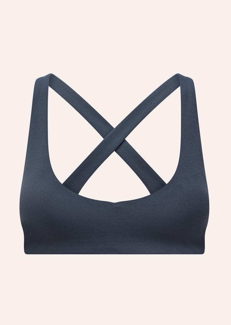 SIGNATURE KEYHOLE SPORTS BRA IN MARINE BLUE by P.E NATION