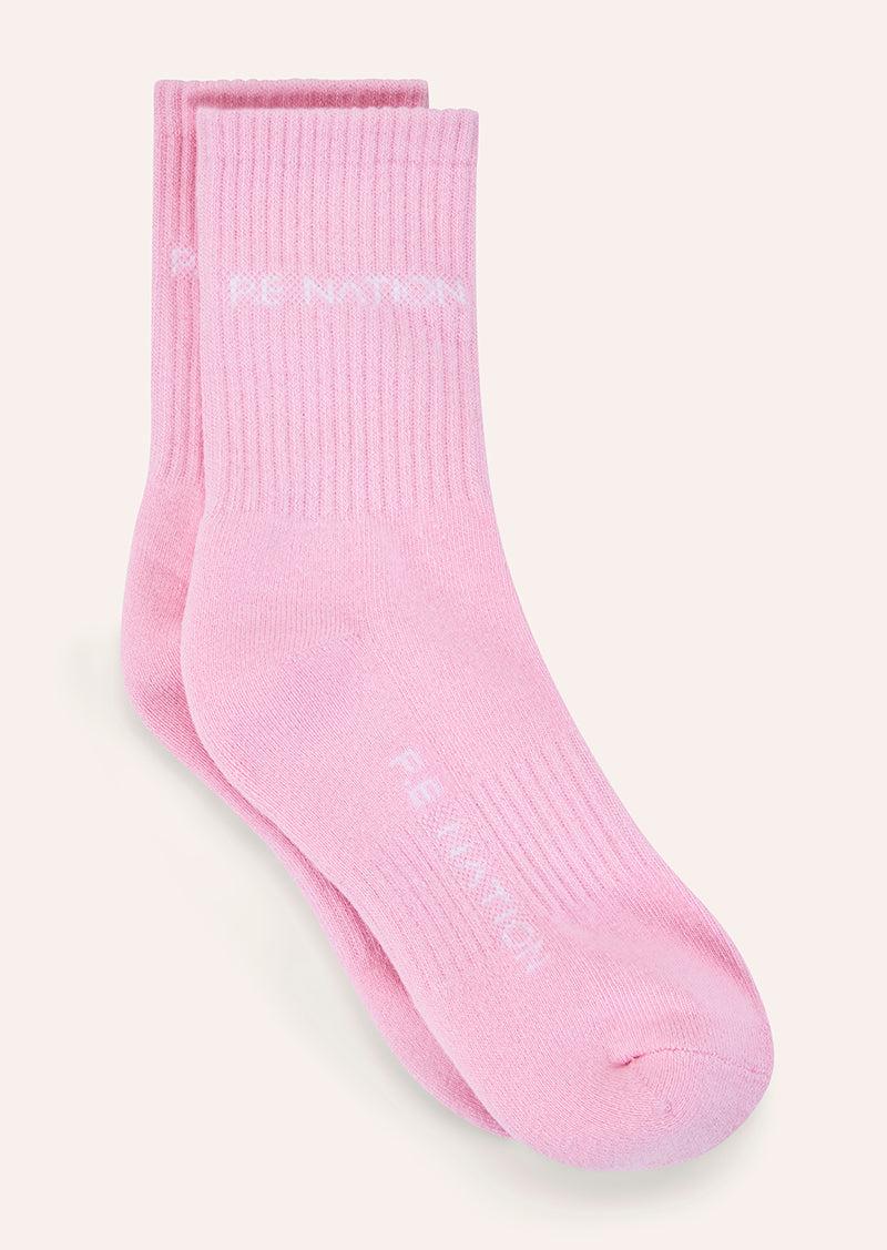 SIGNATURE SOCK IN PRISM PINK by P.E NATION