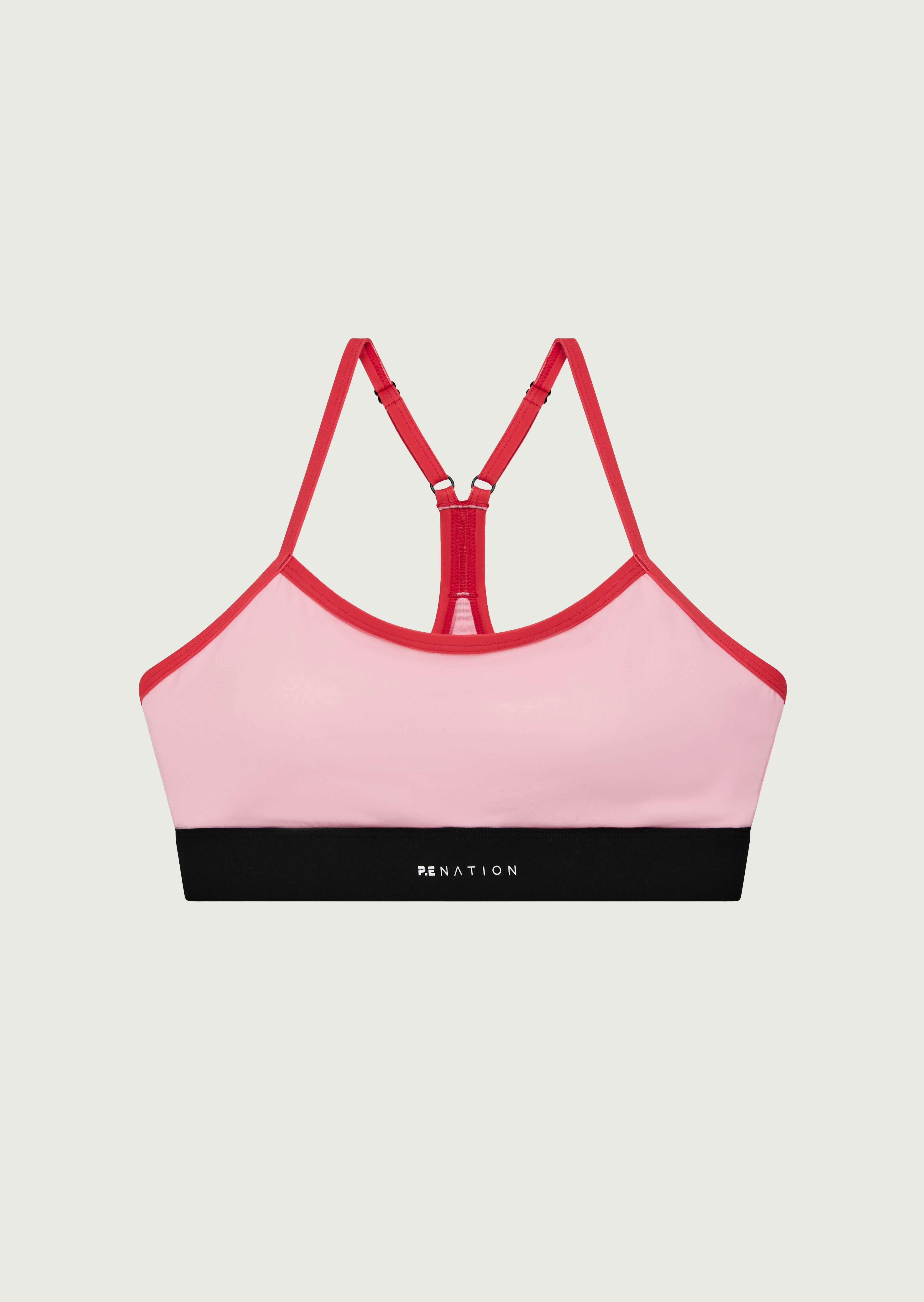 SIGNATURE SPORTS BRA IN CRYSTAL ROSE by P.E NATION