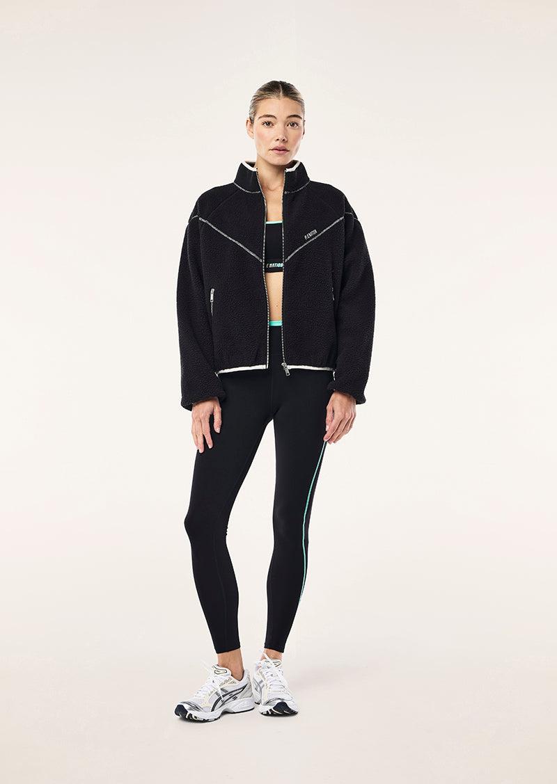 SOUNDTRACK SHERPA JACKET IN BLACK by P.E NATION