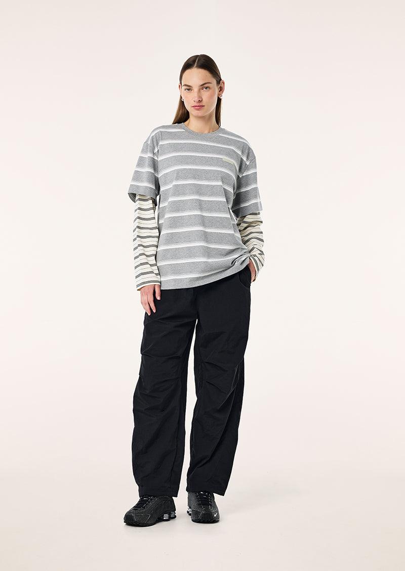 SPARK LONG SLEEVE TEE IN MID GREY MARLE by P.E NATION