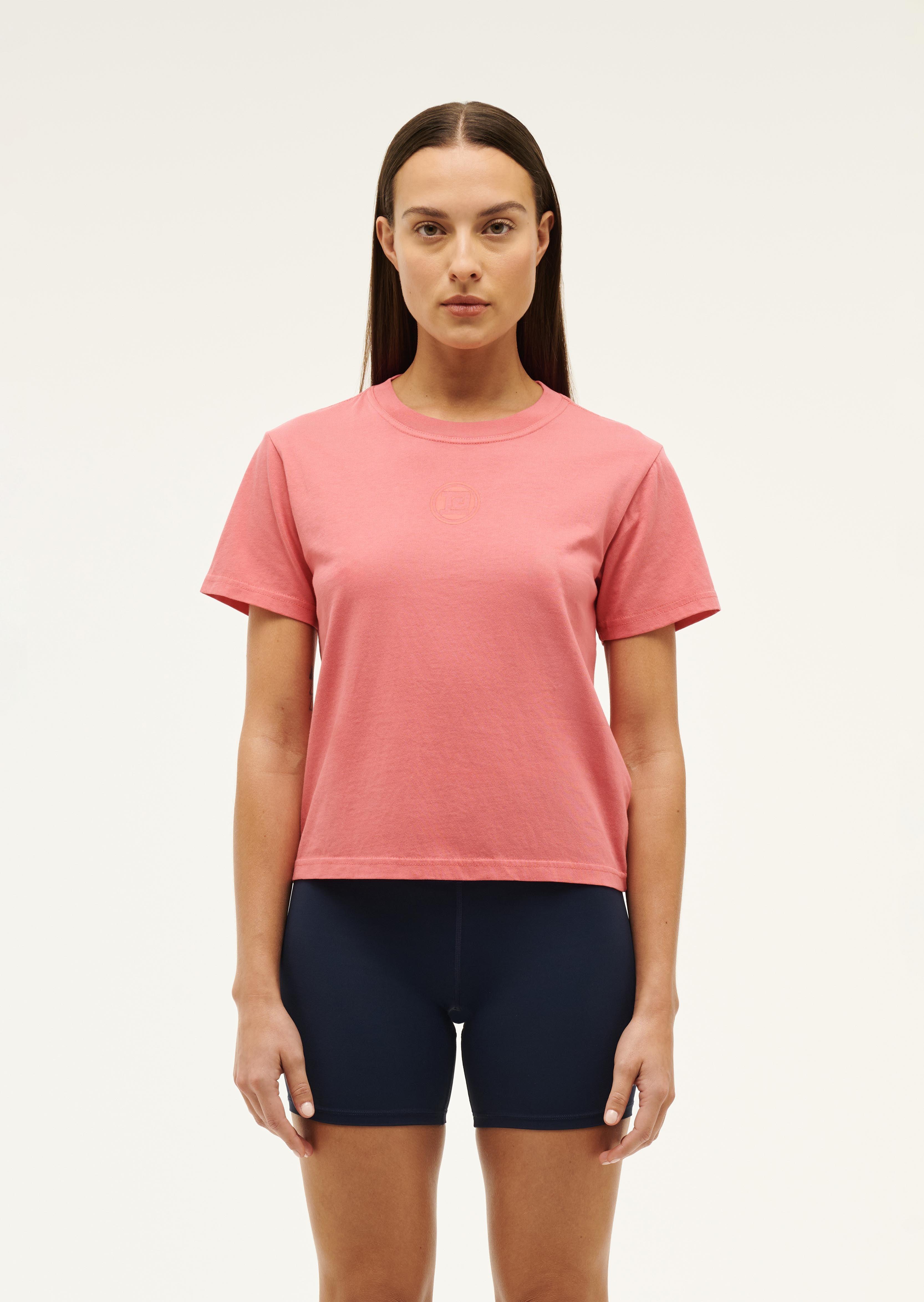 SPORTIVE SHORT SLEEVE TEE IN POPPY RED by P.E NATION