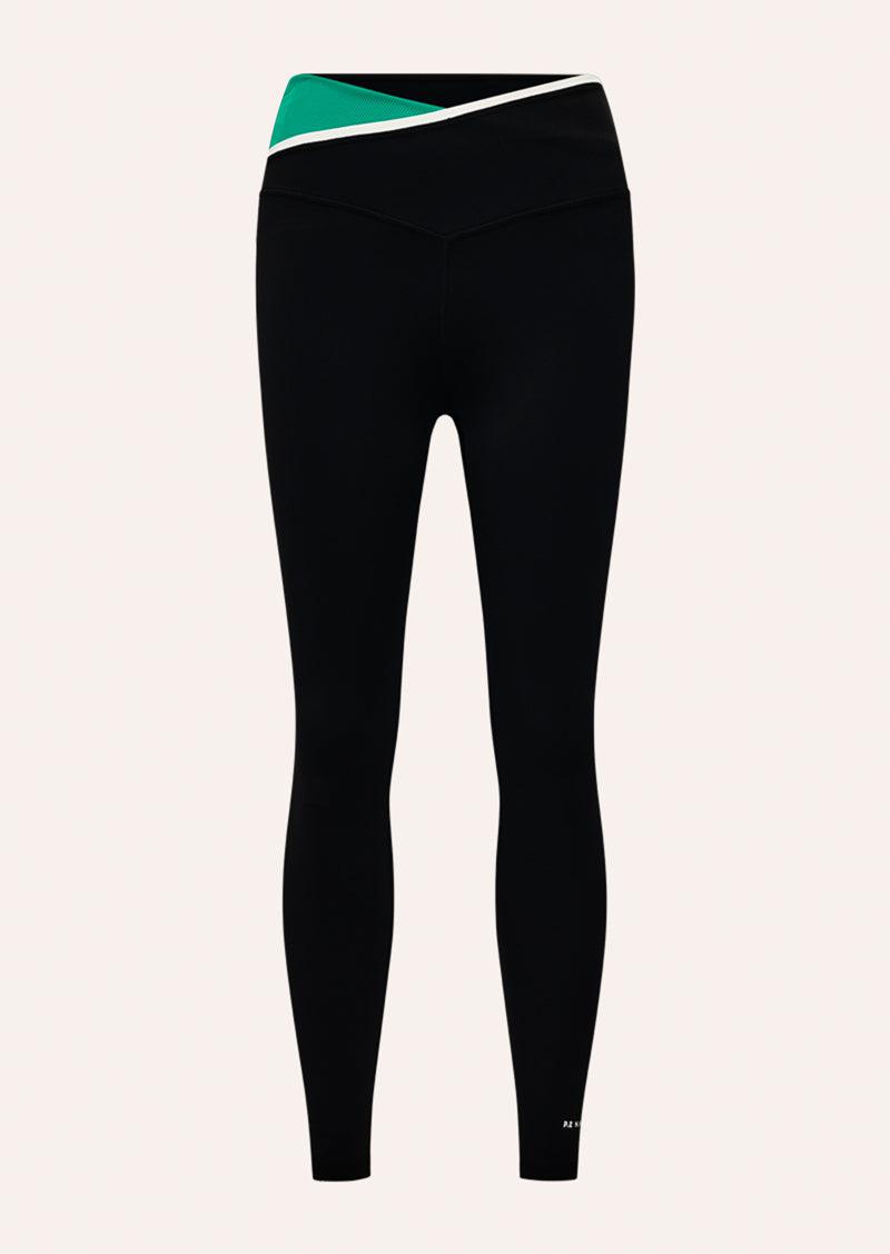 STATUS FULL LENGTH LEGGING IN BLACK & COLLEGE GREEN by P.E NATION