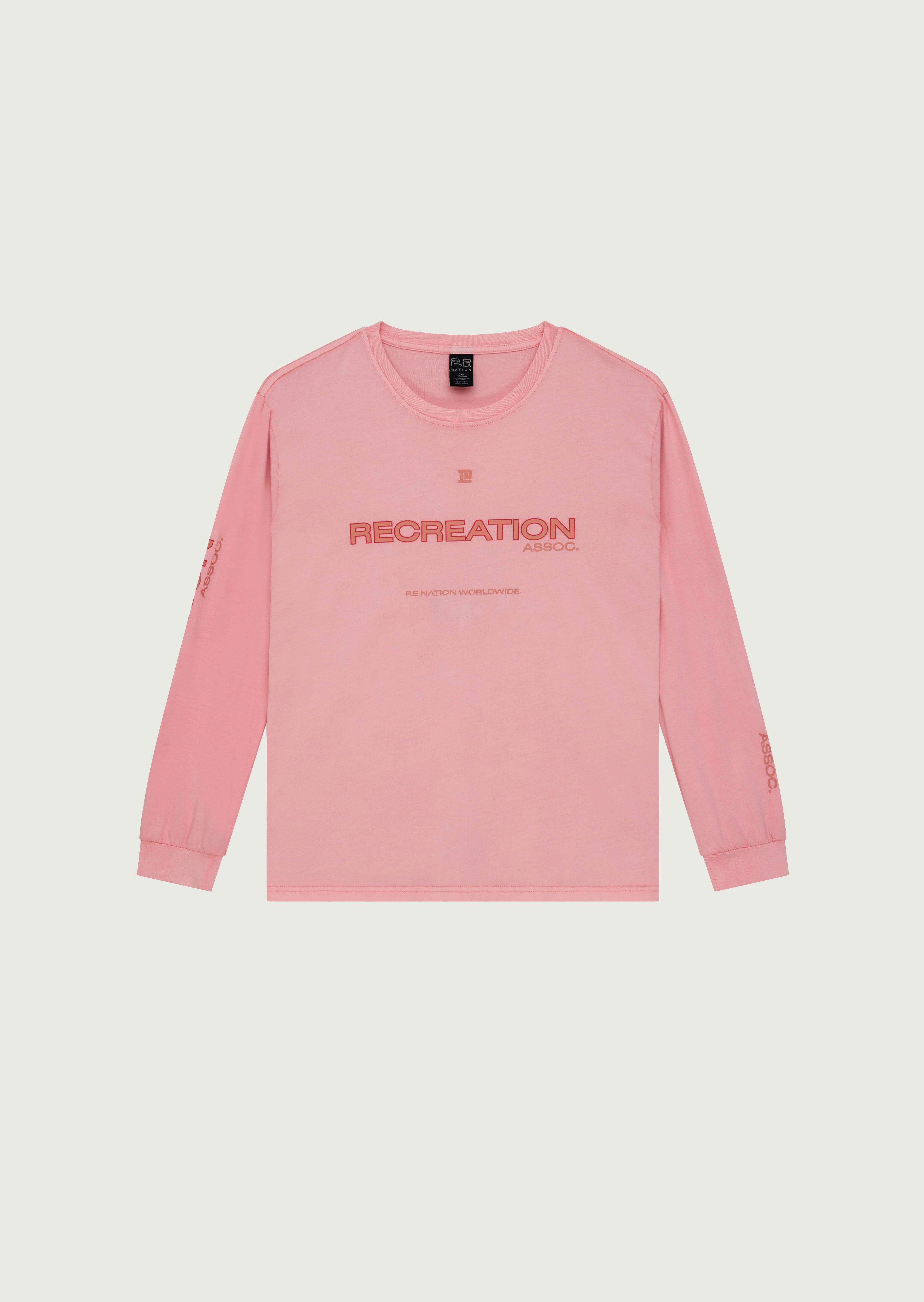 STREAMLINE LONG SLEEVE TOP IN WASHED CRYSTAL ROSE by P.E NATION
