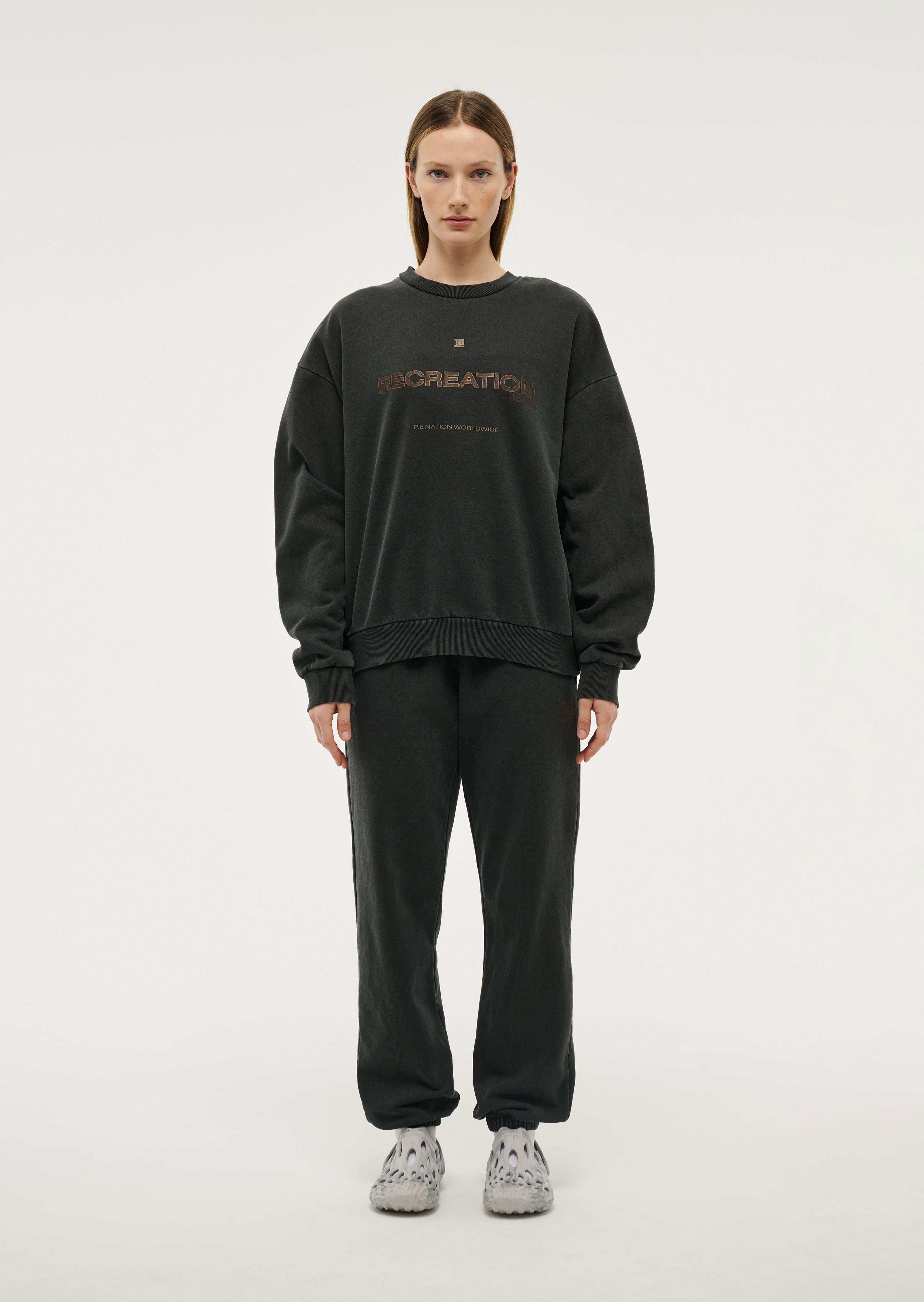 TEAM RECORD TRACKPANT IN WASHED MARINE BLUE by P.E NATION