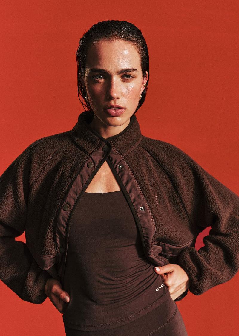 TECHNIQUE JACKET IN COFFEE by P.E NATION